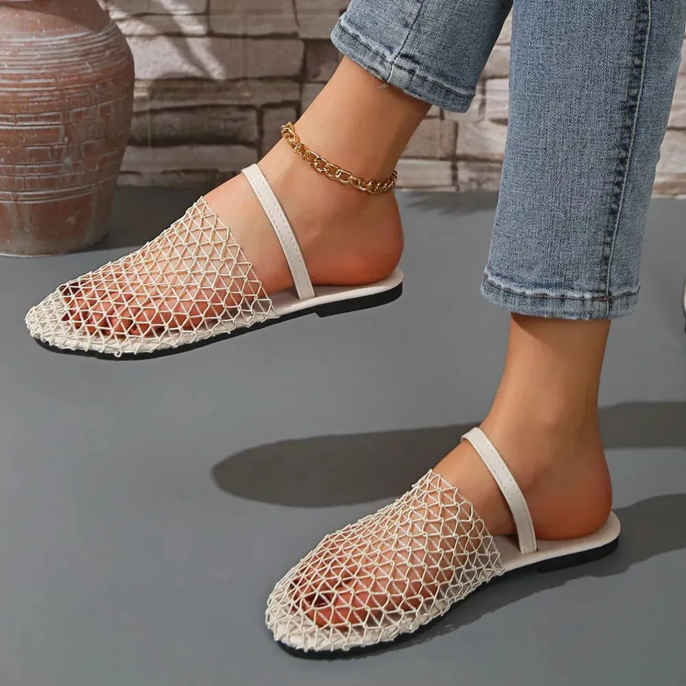 Round Toe Flats Sandals