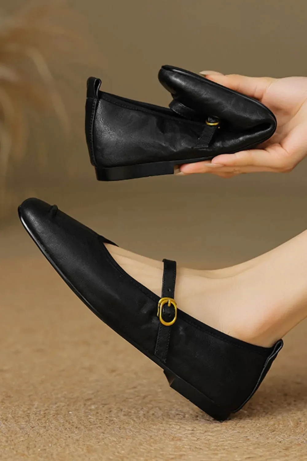 Round Toe Flats Slip-Ons