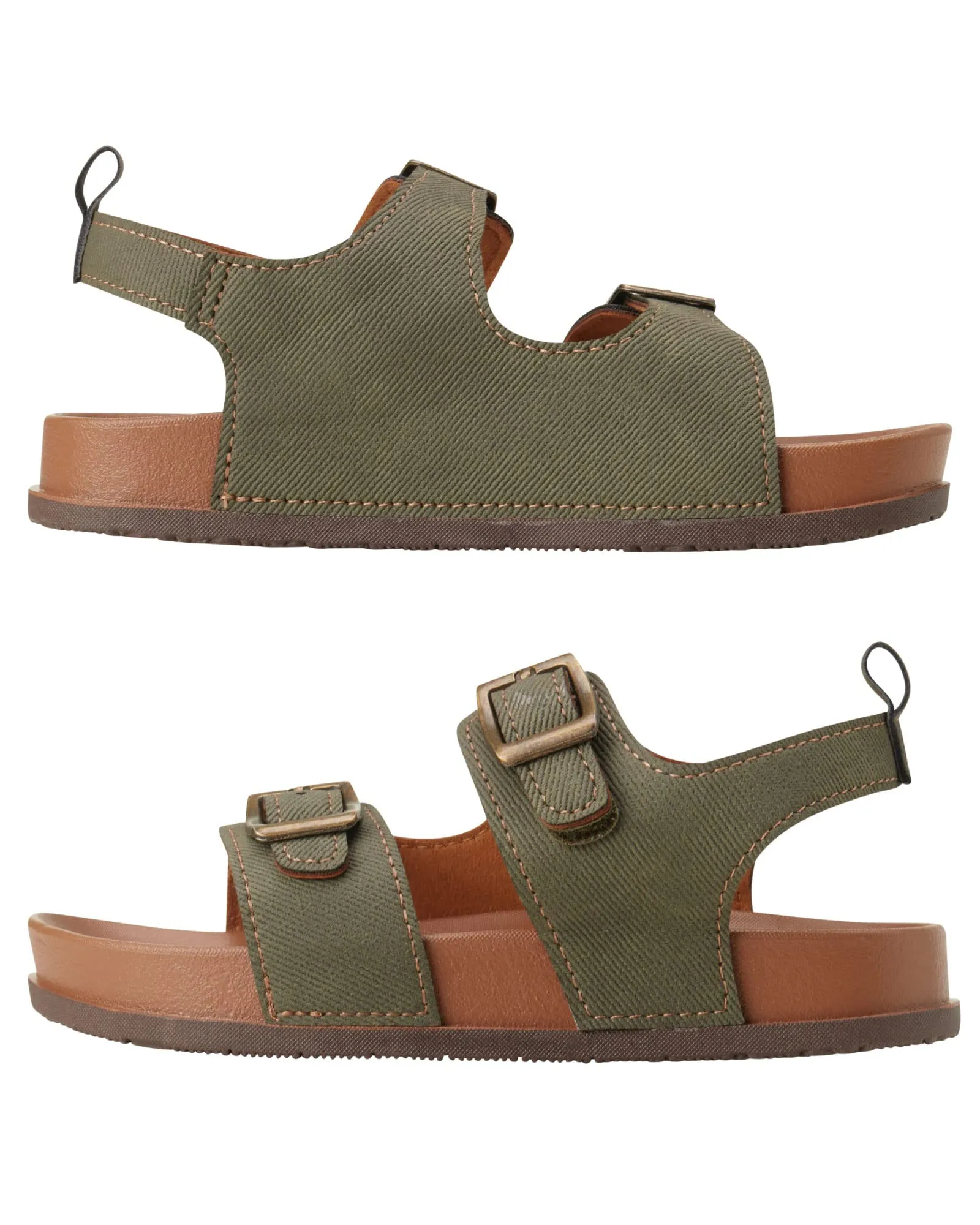 Rugged Bear Toddler Boy's Sandals - Strappy Sandals with Buckles 5 Toddler Olive