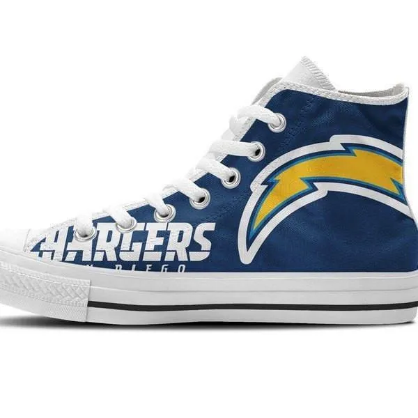 san diego chargers ladies high top sneakers