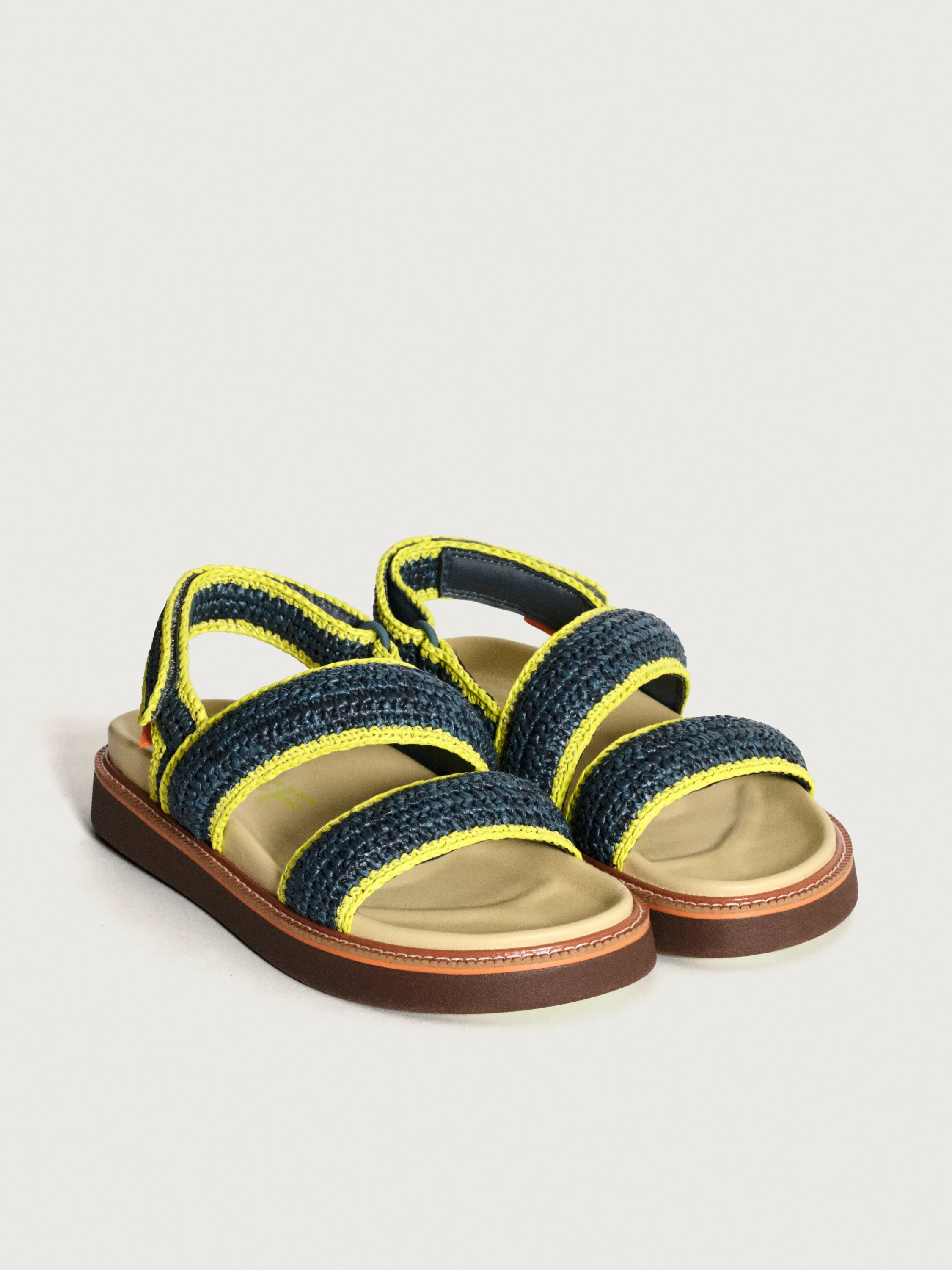 SANDAL ROAD RAFFIA NAVY