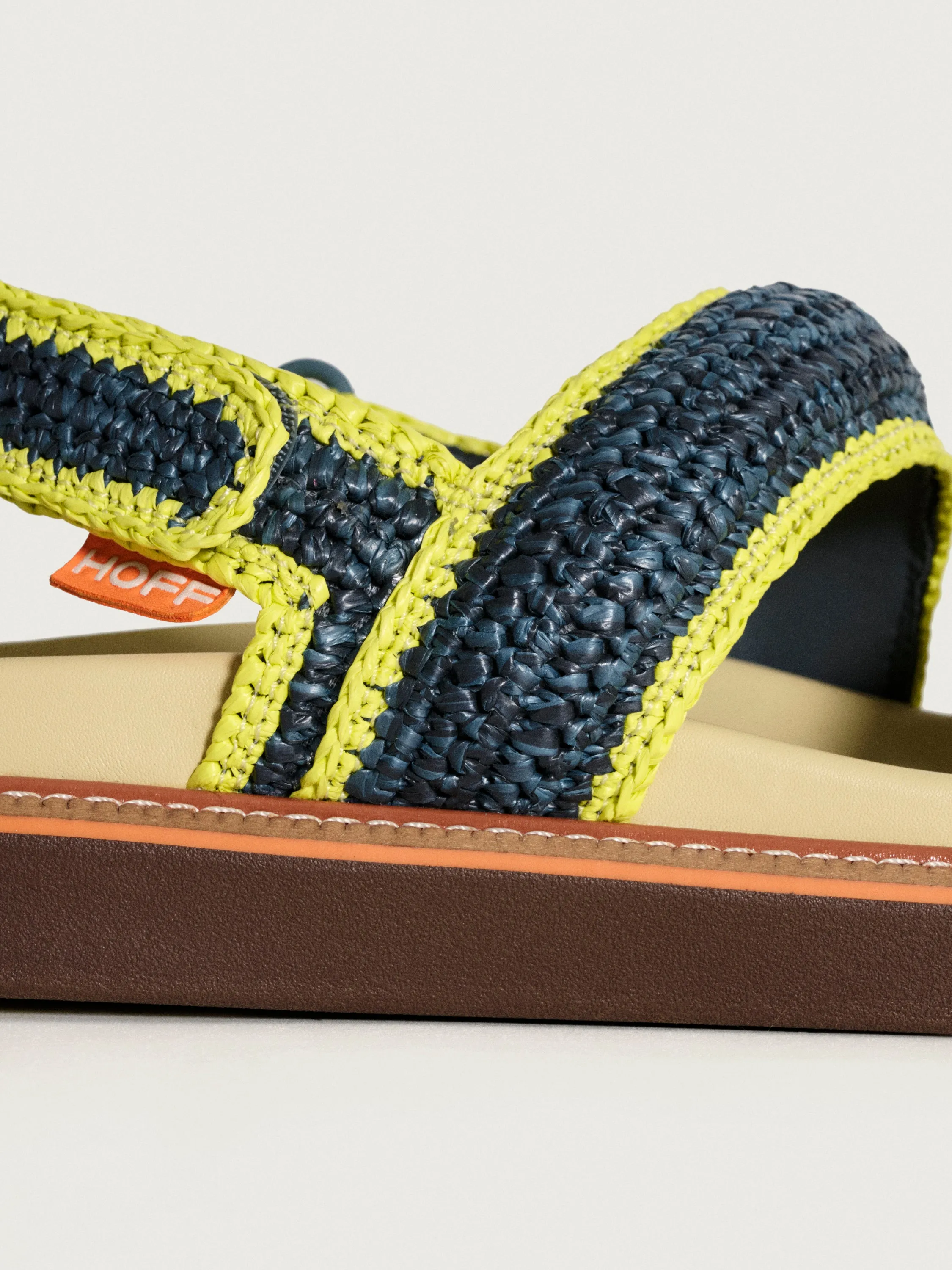 SANDAL ROAD RAFFIA NAVY