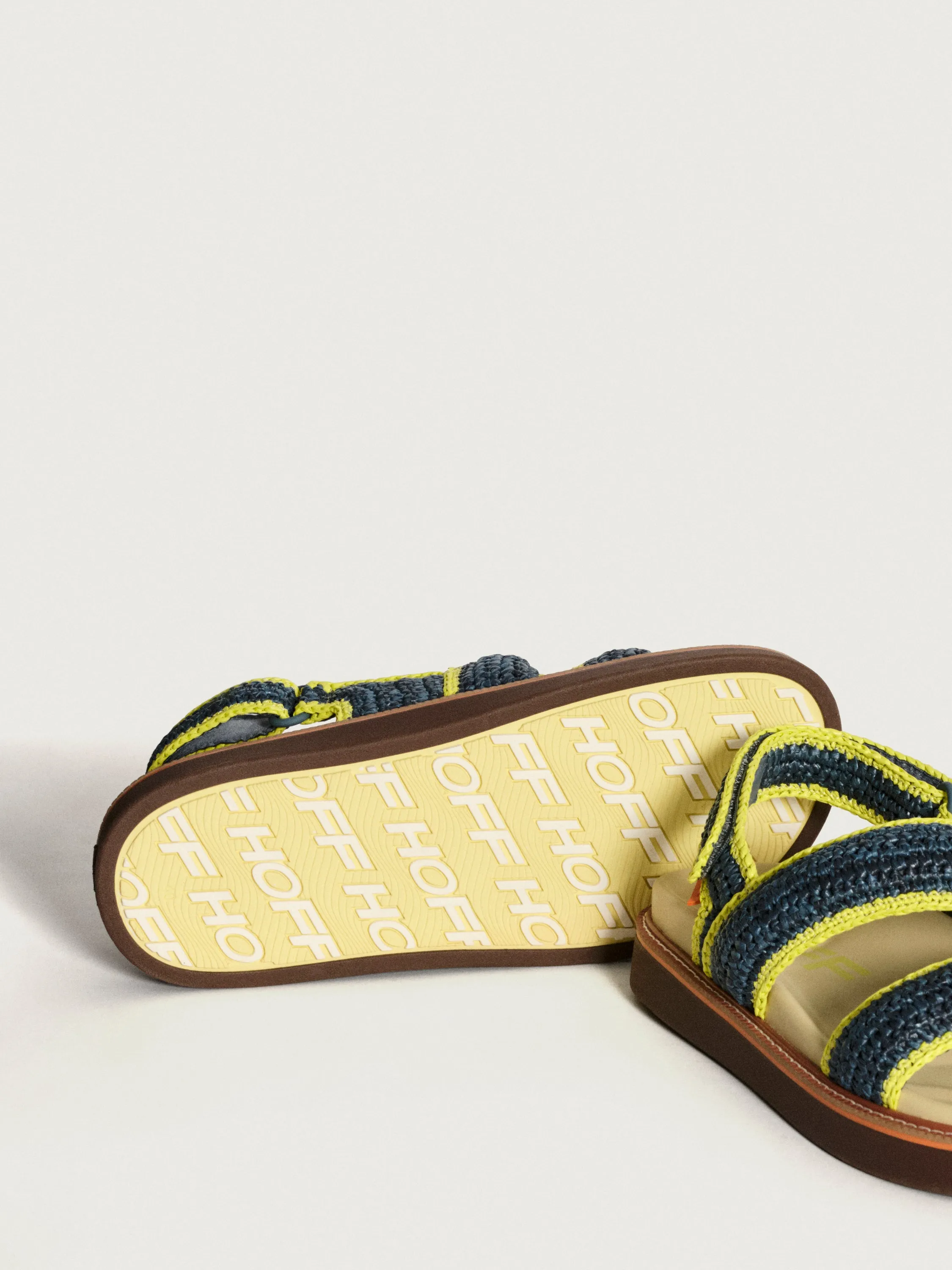 SANDAL ROAD RAFFIA NAVY
