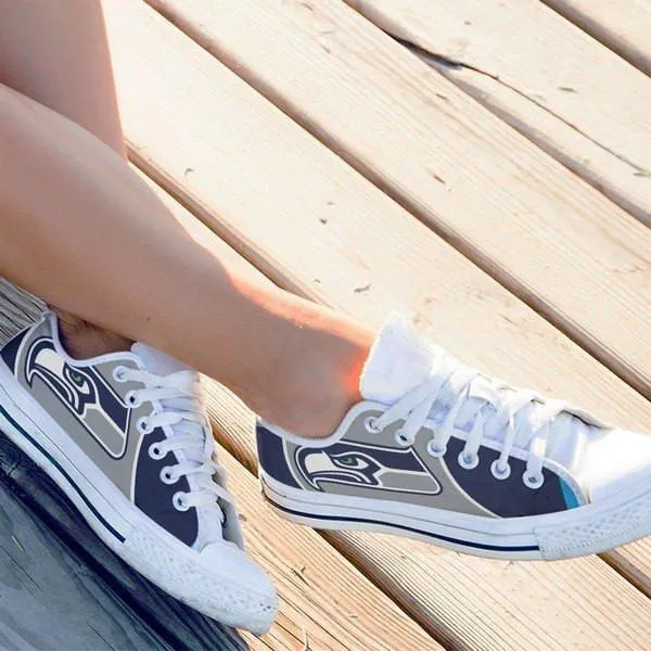 seattle seahawks ladies low cut sneakers