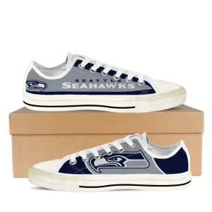 seattle seahawks ladies low cut sneakers