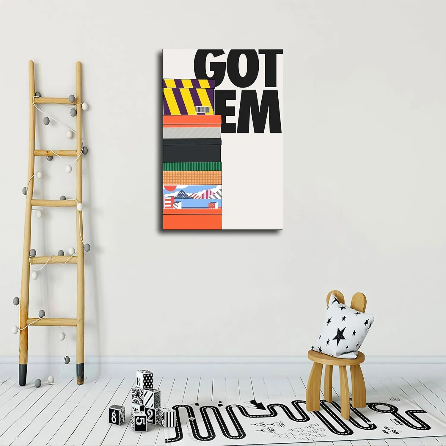 Sneaker Box Poster, Urban Wall Art, Graffiti Wall Art Posters and Wall Art Picture Decor Canvas Prints Framed and Unframed (Framed,08×12inch)