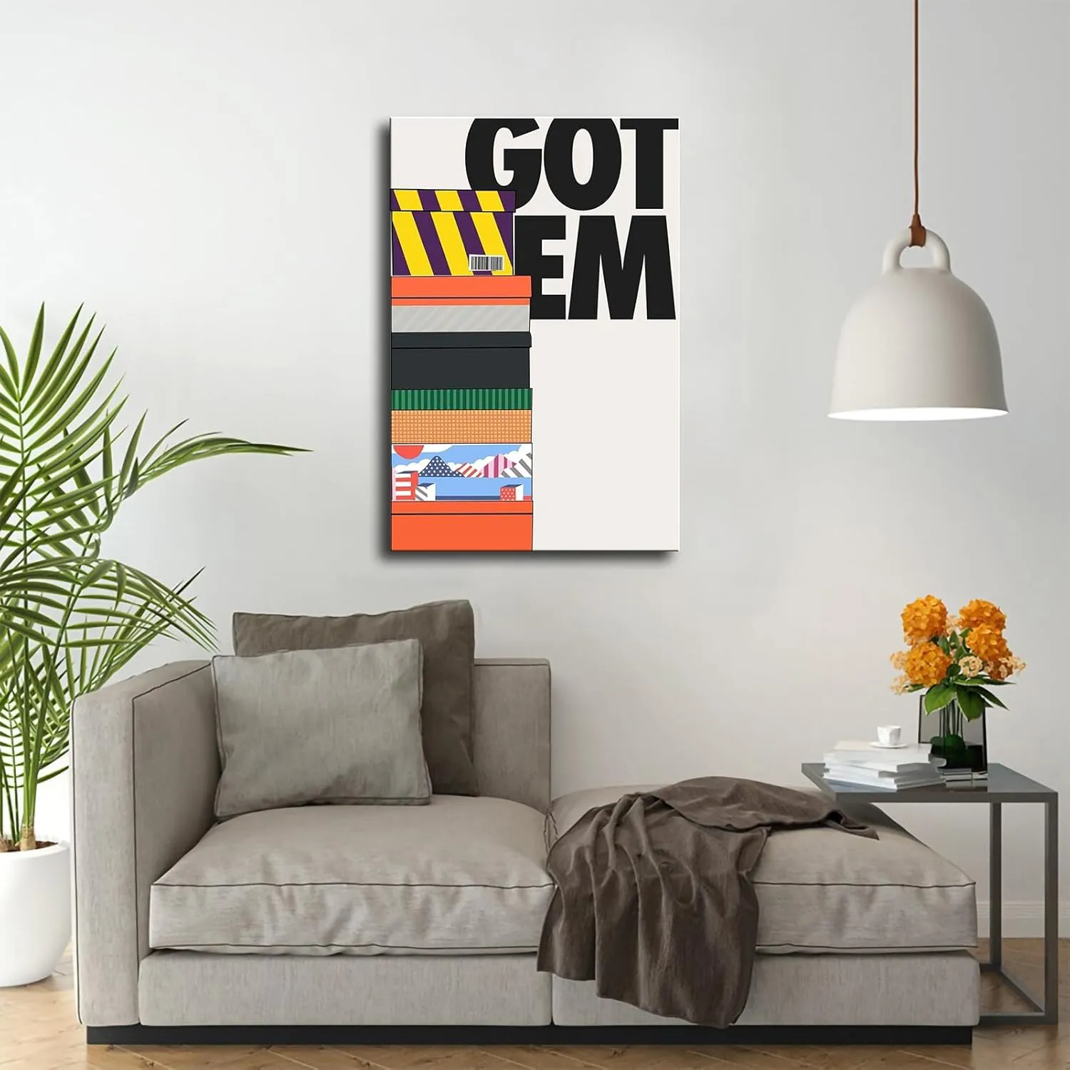 Sneaker Box Poster, Urban Wall Art, Graffiti Wall Art Posters and Wall Art Picture Decor Canvas Prints Framed and Unframed (Framed,08×12inch)