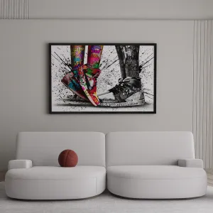Sneaker Graffiti Canvas - Urban Street Art Print