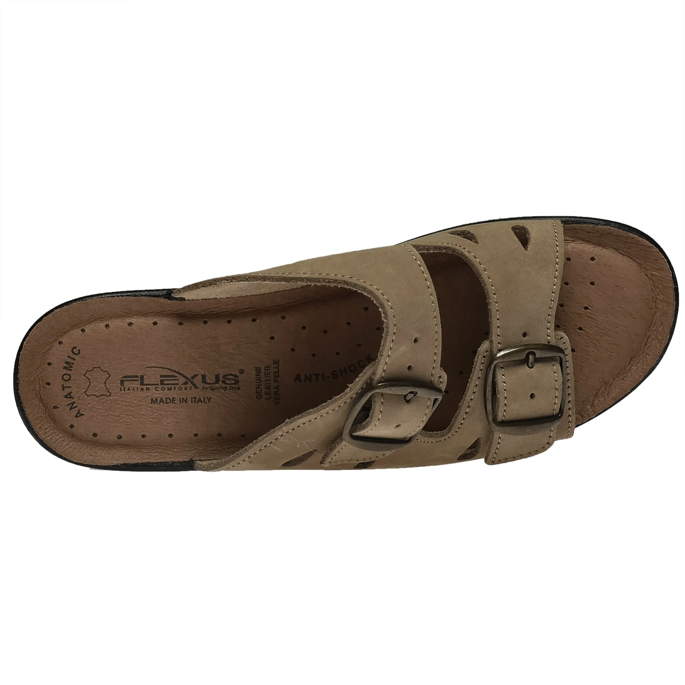 Spring Step Shoes  Flexus Decca Slide Sandal Women's Leather Adjustable