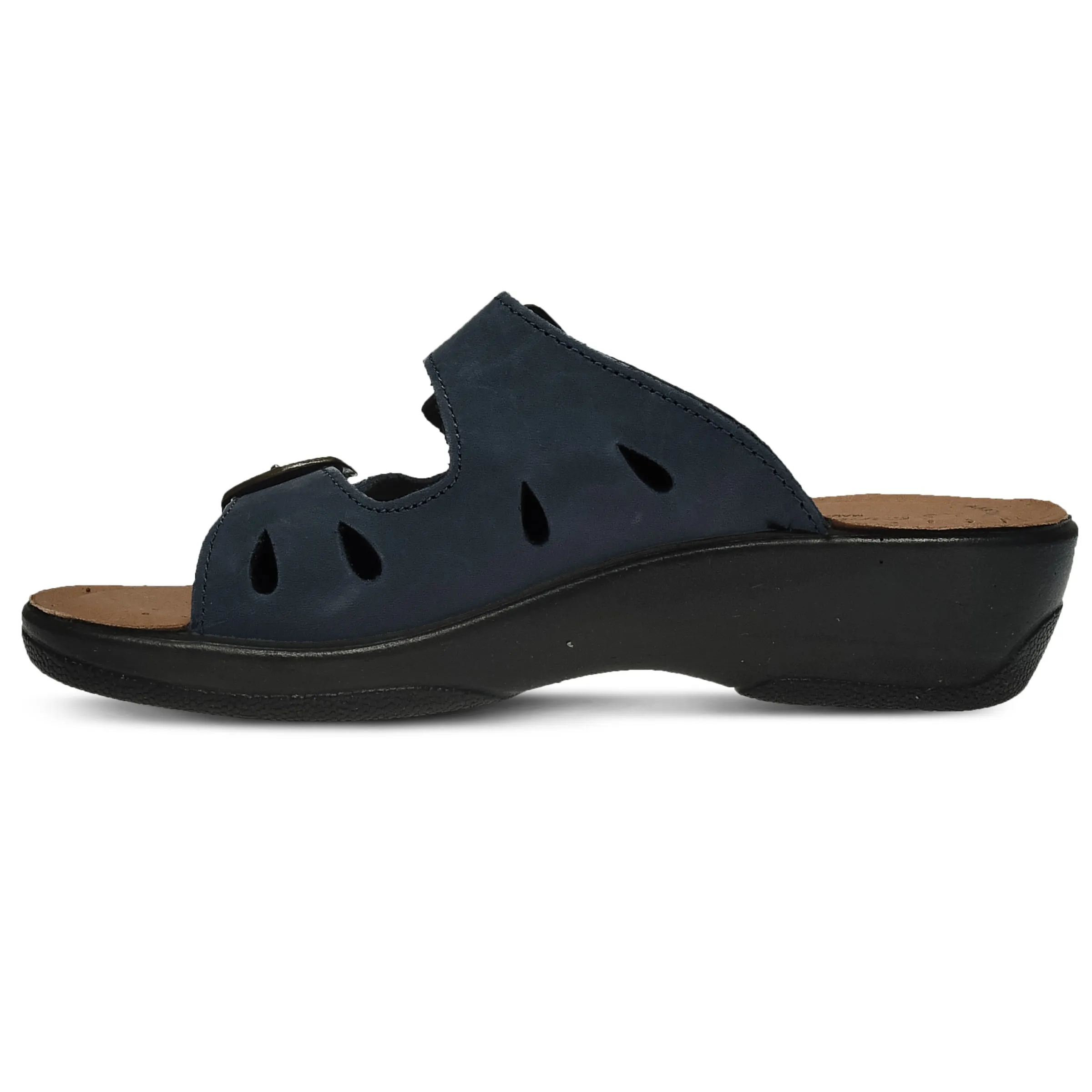 Spring Step Shoes  Flexus Decca Slide Sandal Women's Leather Adjustable