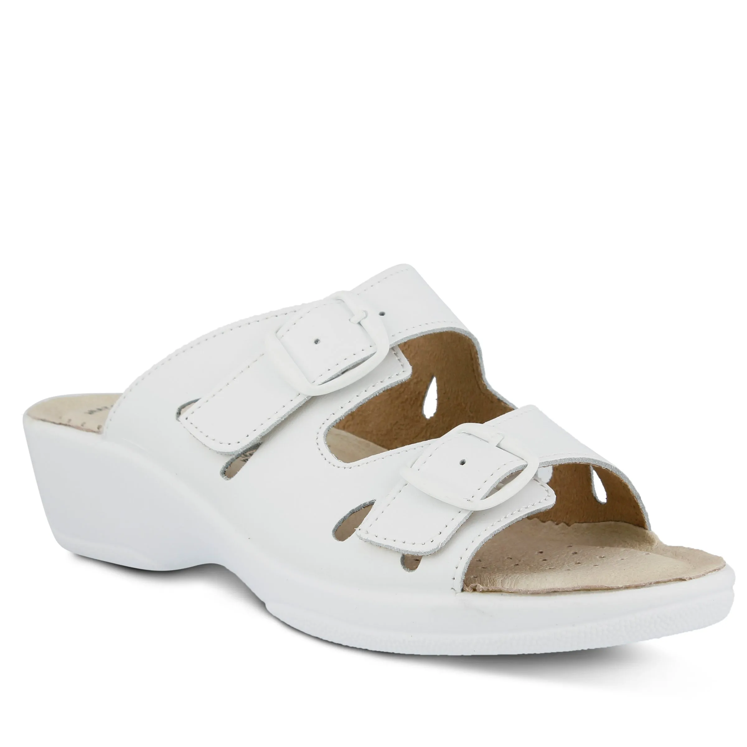 Spring Step Shoes  Flexus Decca Slide Sandal Women's Leather Adjustable