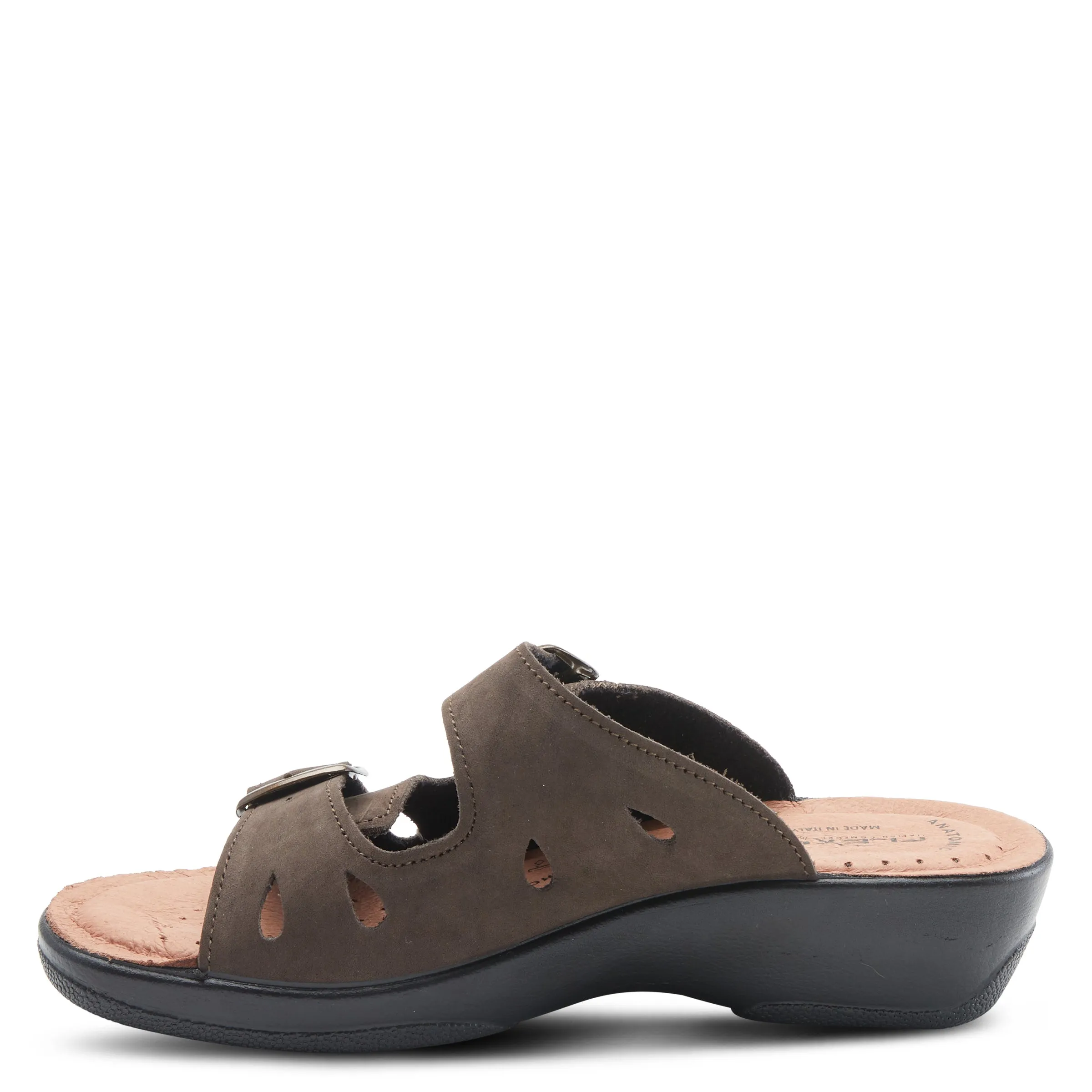 Spring Step Shoes  Flexus Decca Slide Sandal Women's Leather Adjustable