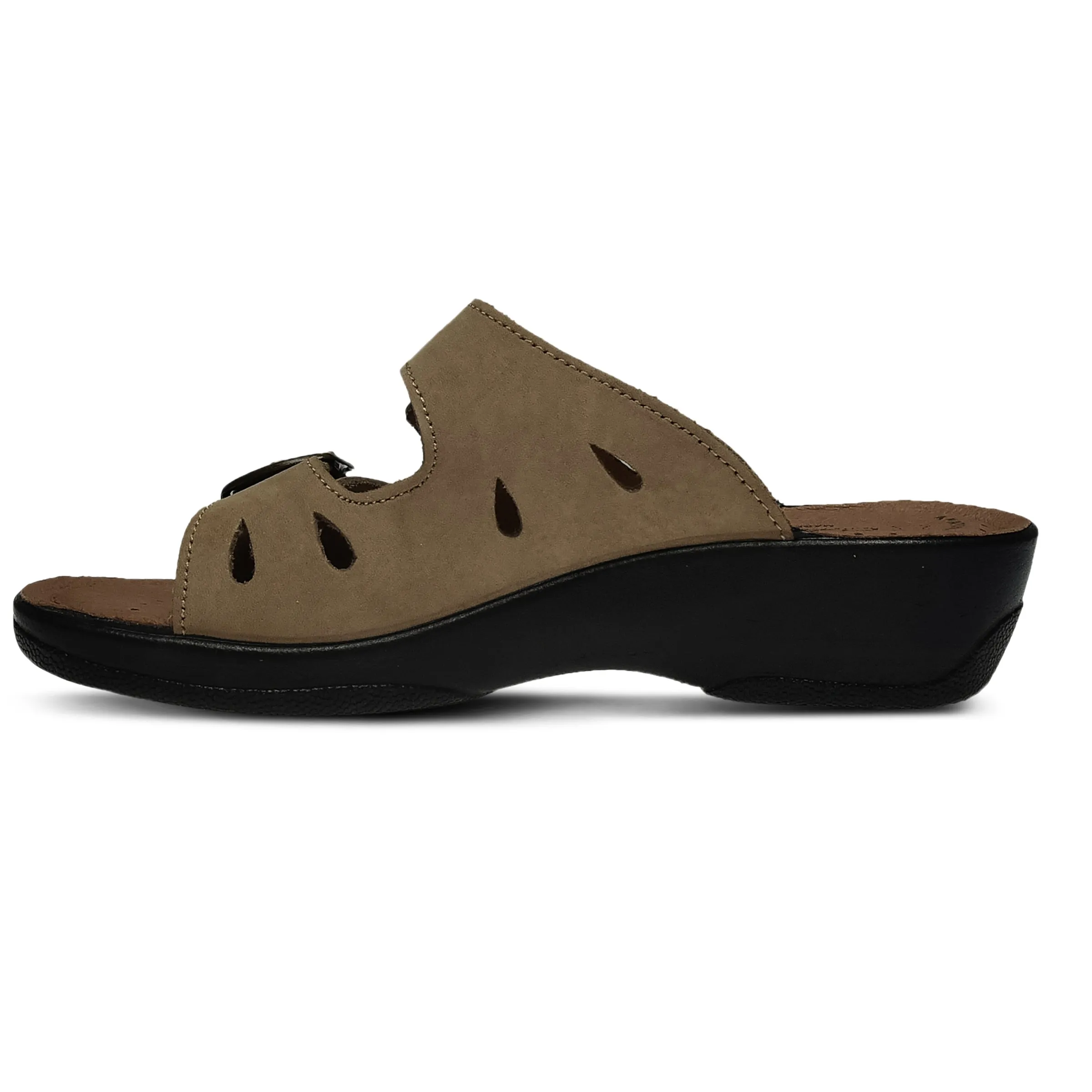 Spring Step Shoes  Flexus Decca Slide Sandal Women's Leather Adjustable