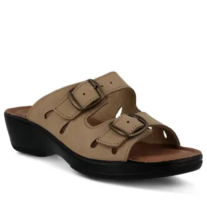 Spring Step Shoes  Flexus Decca Slide Sandal Women's Leather Adjustable