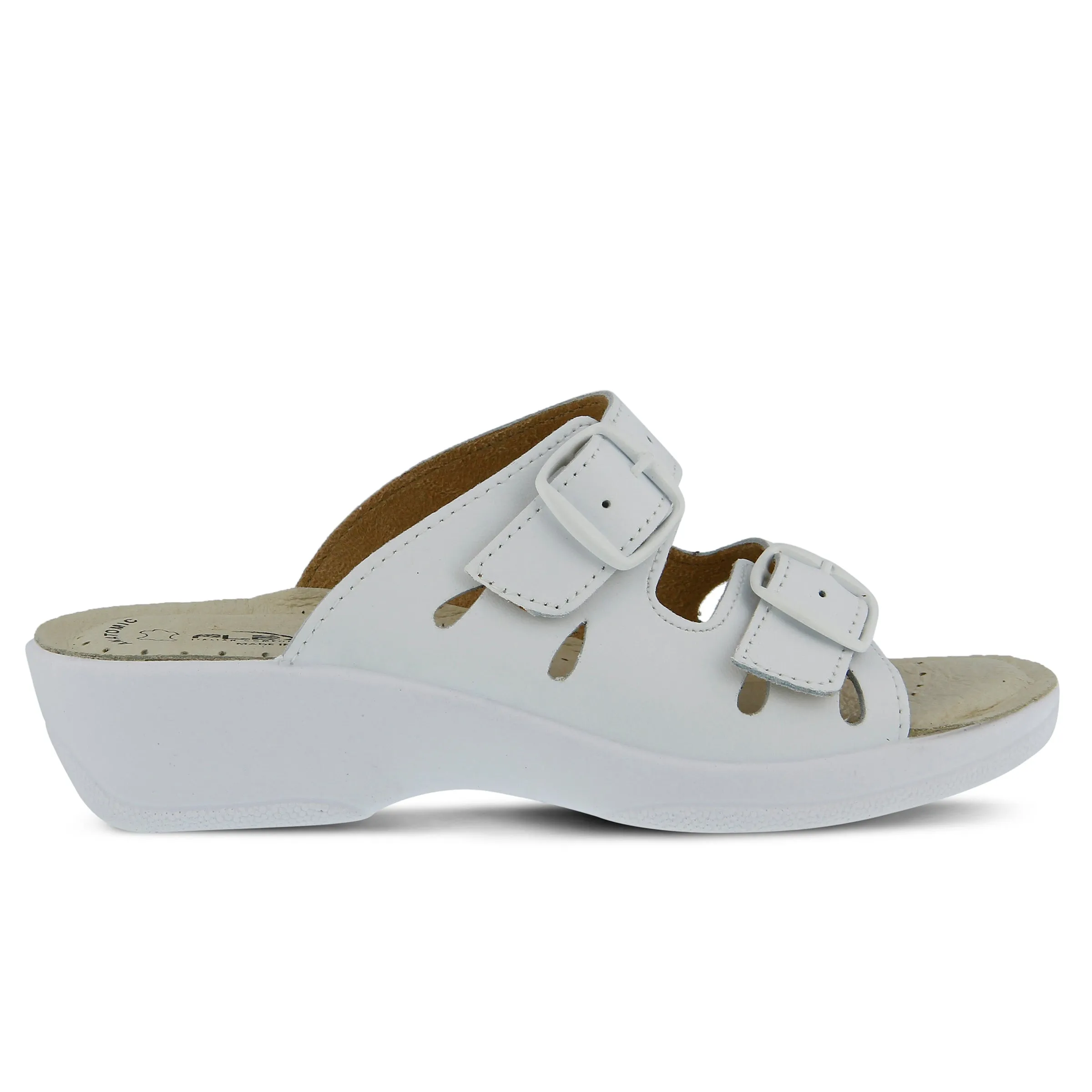 Spring Step Shoes  Flexus Decca Slide Sandal Women's Leather Adjustable