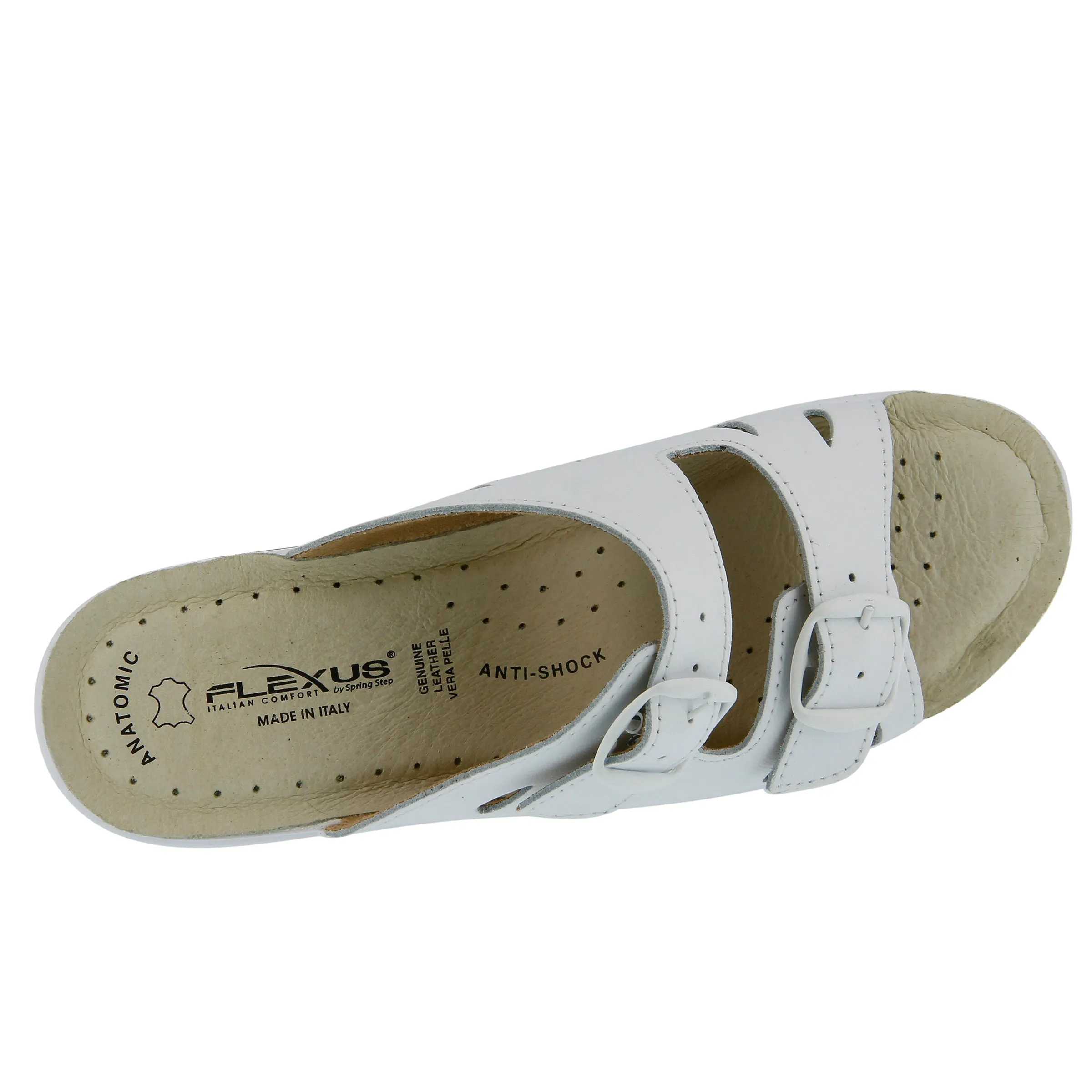 Spring Step Shoes  Flexus Decca Slide Sandal Women's Leather Adjustable