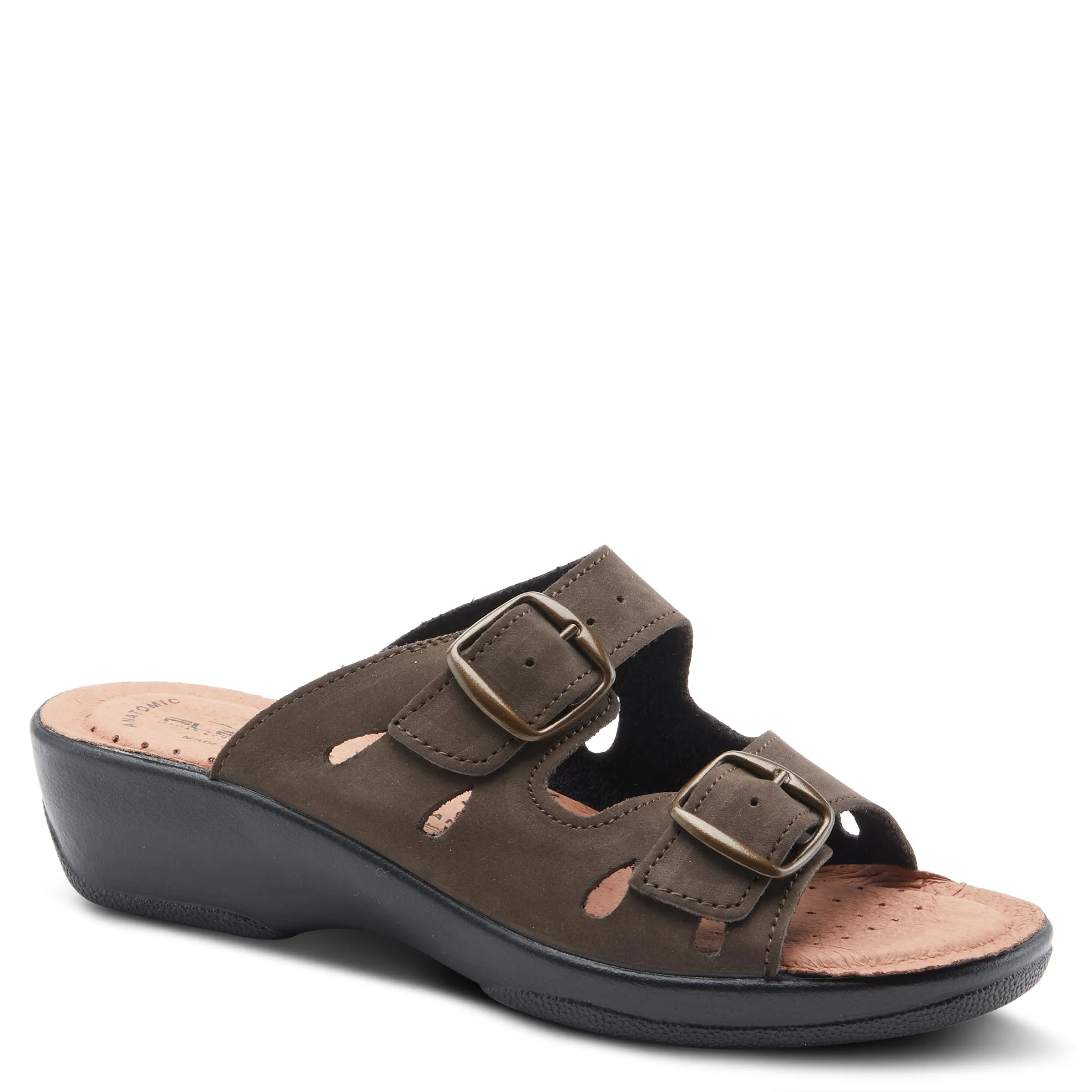 Spring Step Shoes  Flexus Decca Slide Sandal Women's Leather Adjustable