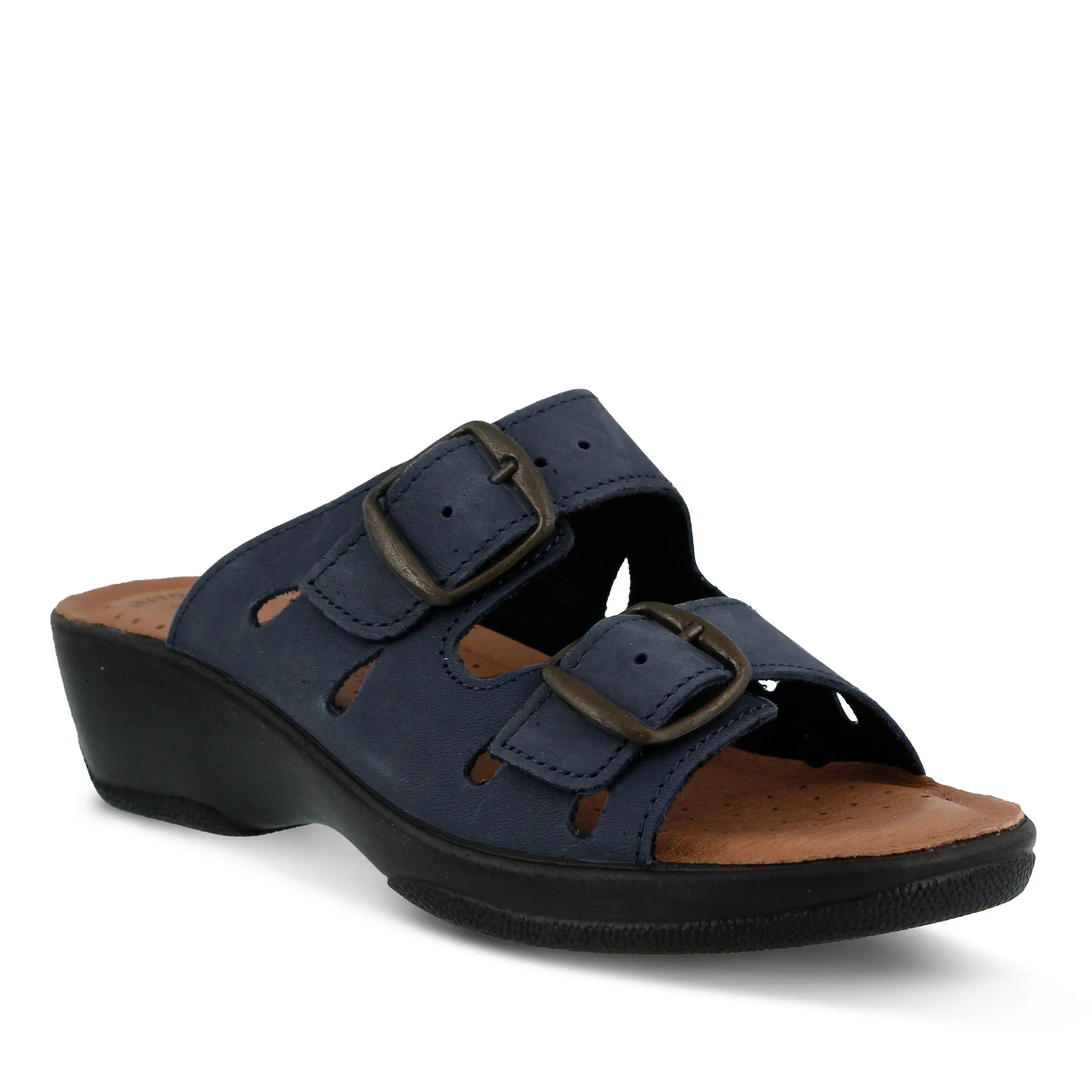 Spring Step Shoes  Flexus Decca Slide Sandal Women's Leather Adjustable