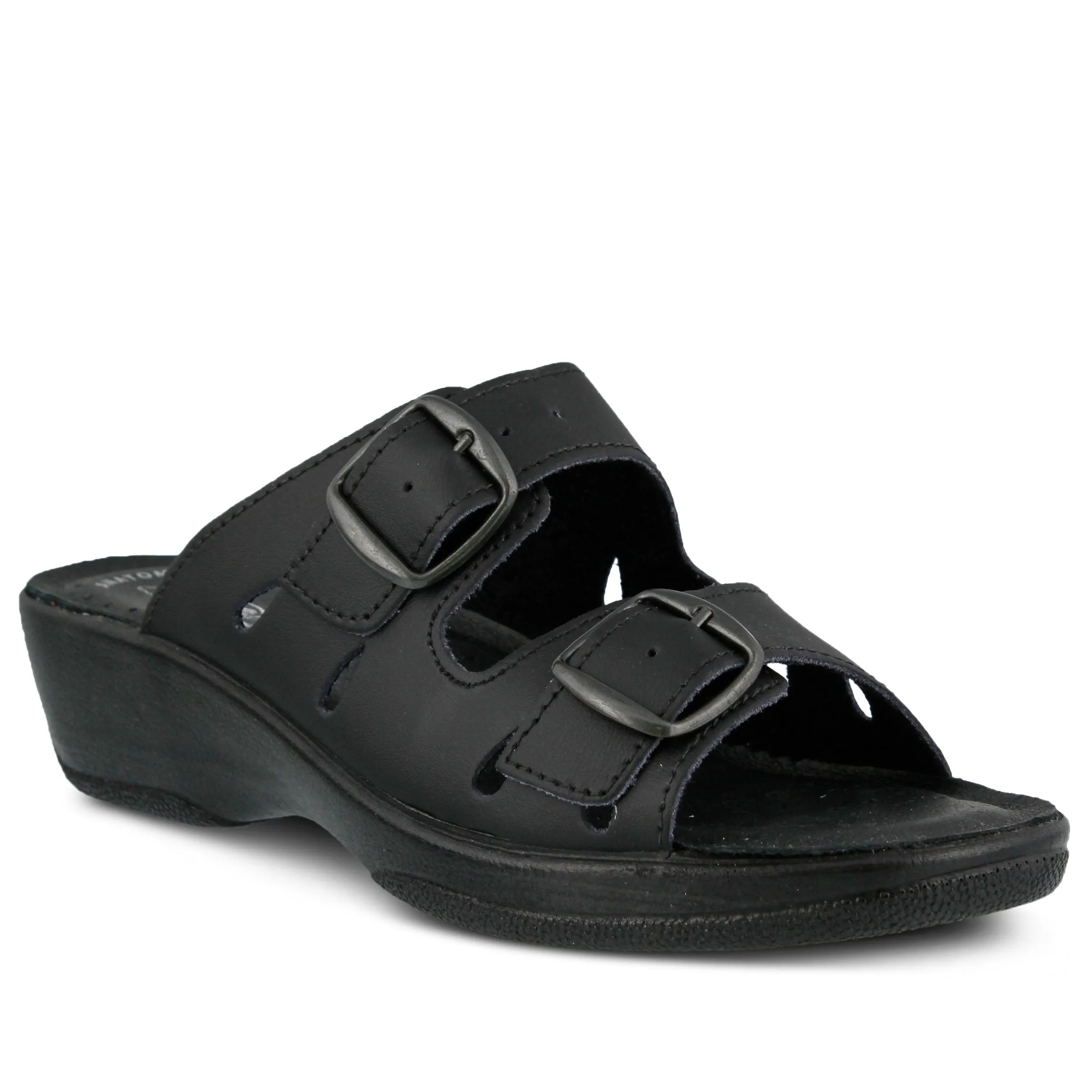 Spring Step Shoes  Flexus Decca Slide Sandal Women's Leather Adjustable