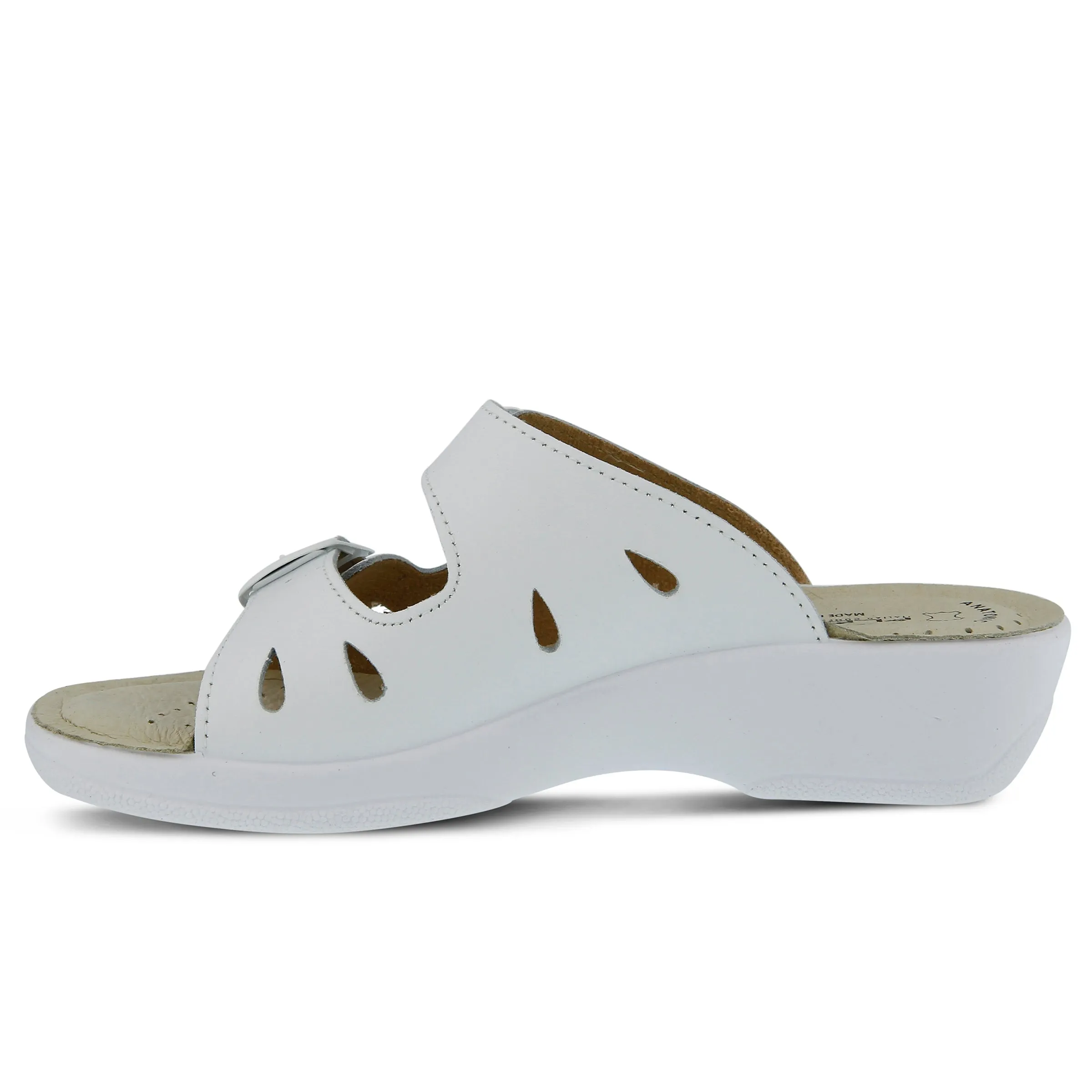 Spring Step Shoes  Flexus Decca Slide Sandal Women's Leather Adjustable