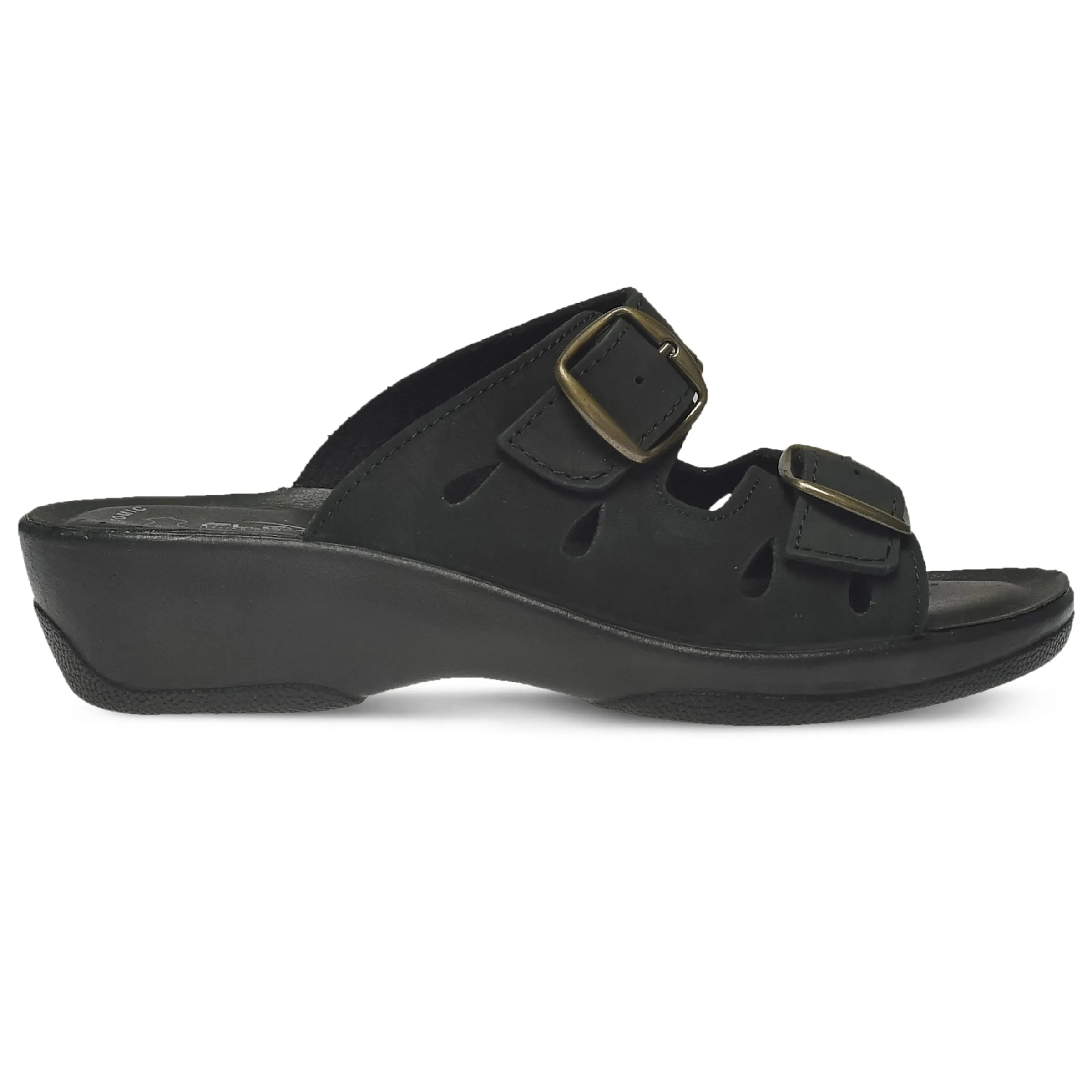 Spring Step Shoes  Flexus Decca Slide Sandal Women's Leather Adjustable