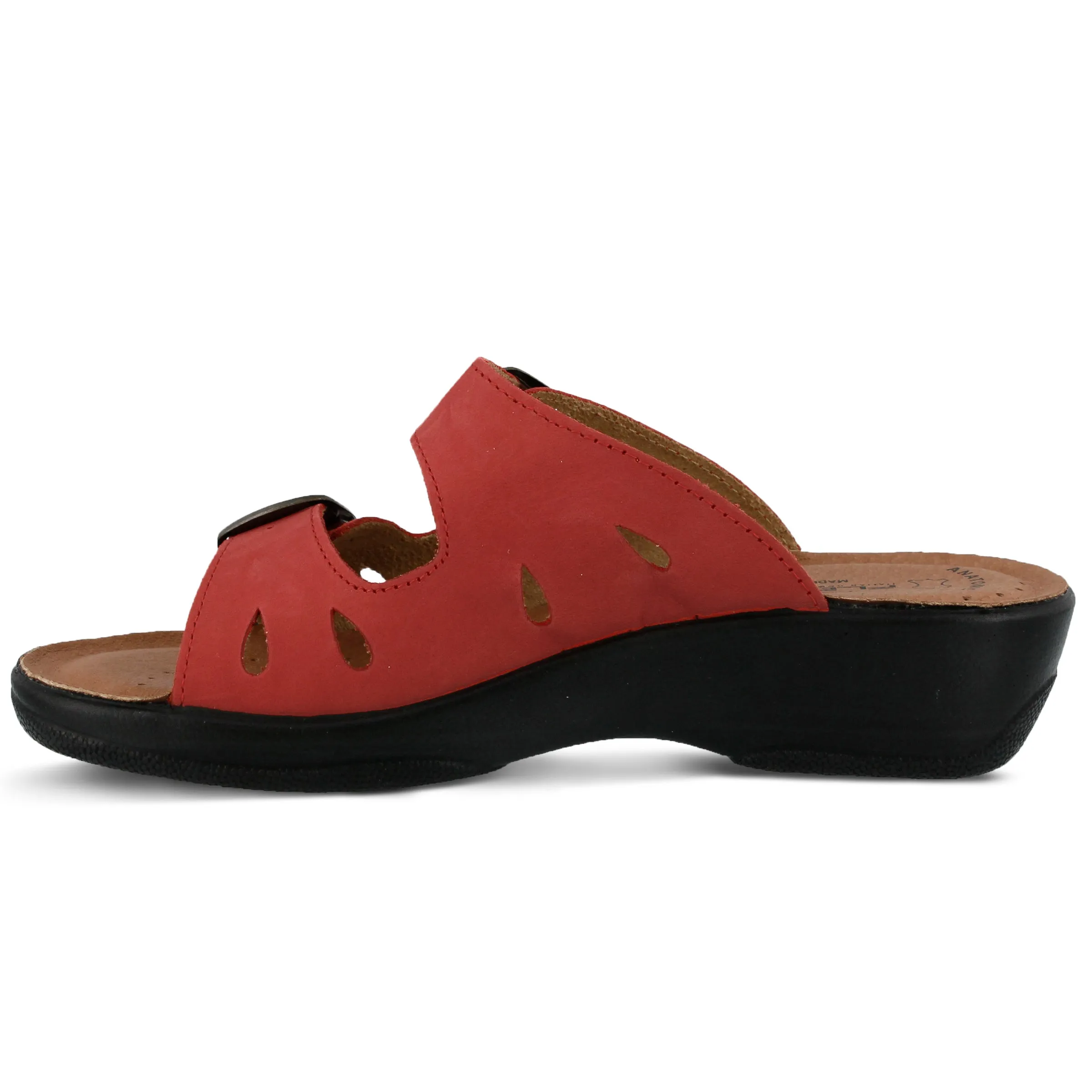 Spring Step Shoes  Flexus Decca Slide Sandal Women's Leather Adjustable