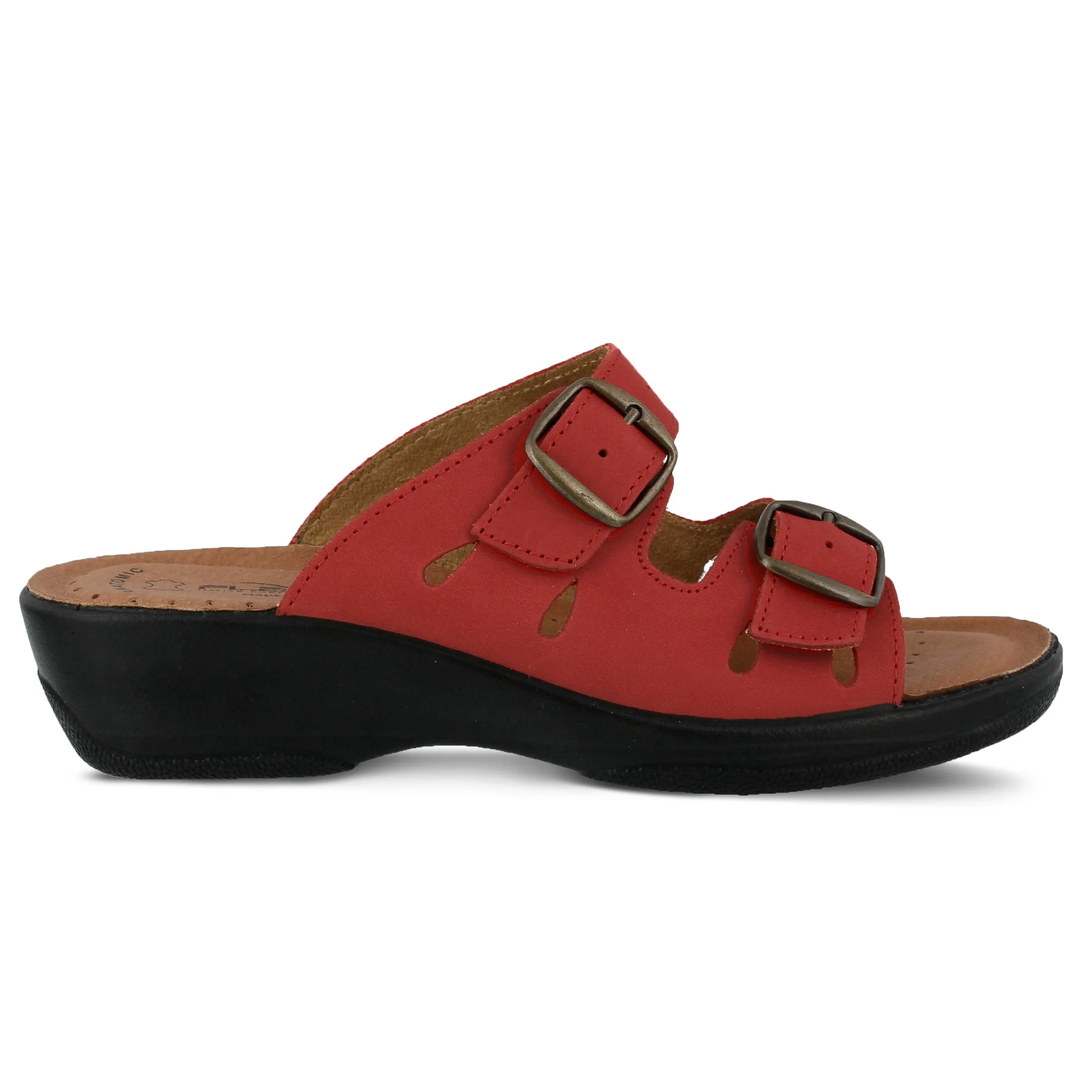 Spring Step Shoes  Flexus Decca Slide Sandal Women's Leather Adjustable