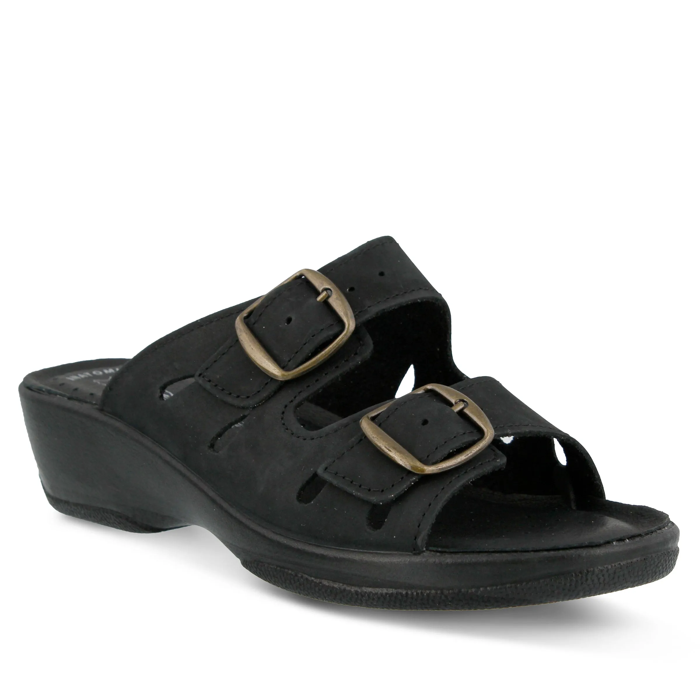 Spring Step Shoes  Flexus Decca Slide Sandal Women's Leather Adjustable