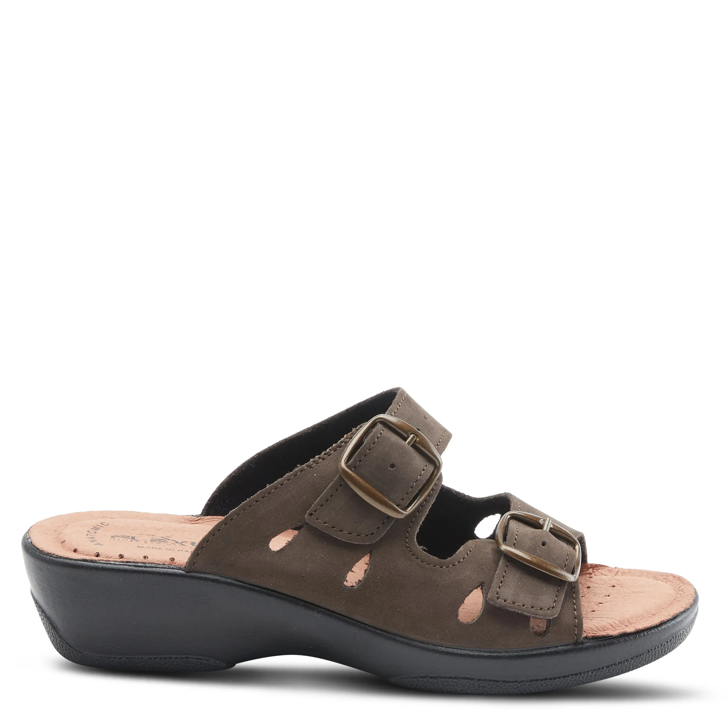 Spring Step Shoes  Flexus Decca Slide Sandal Women's Leather Adjustable