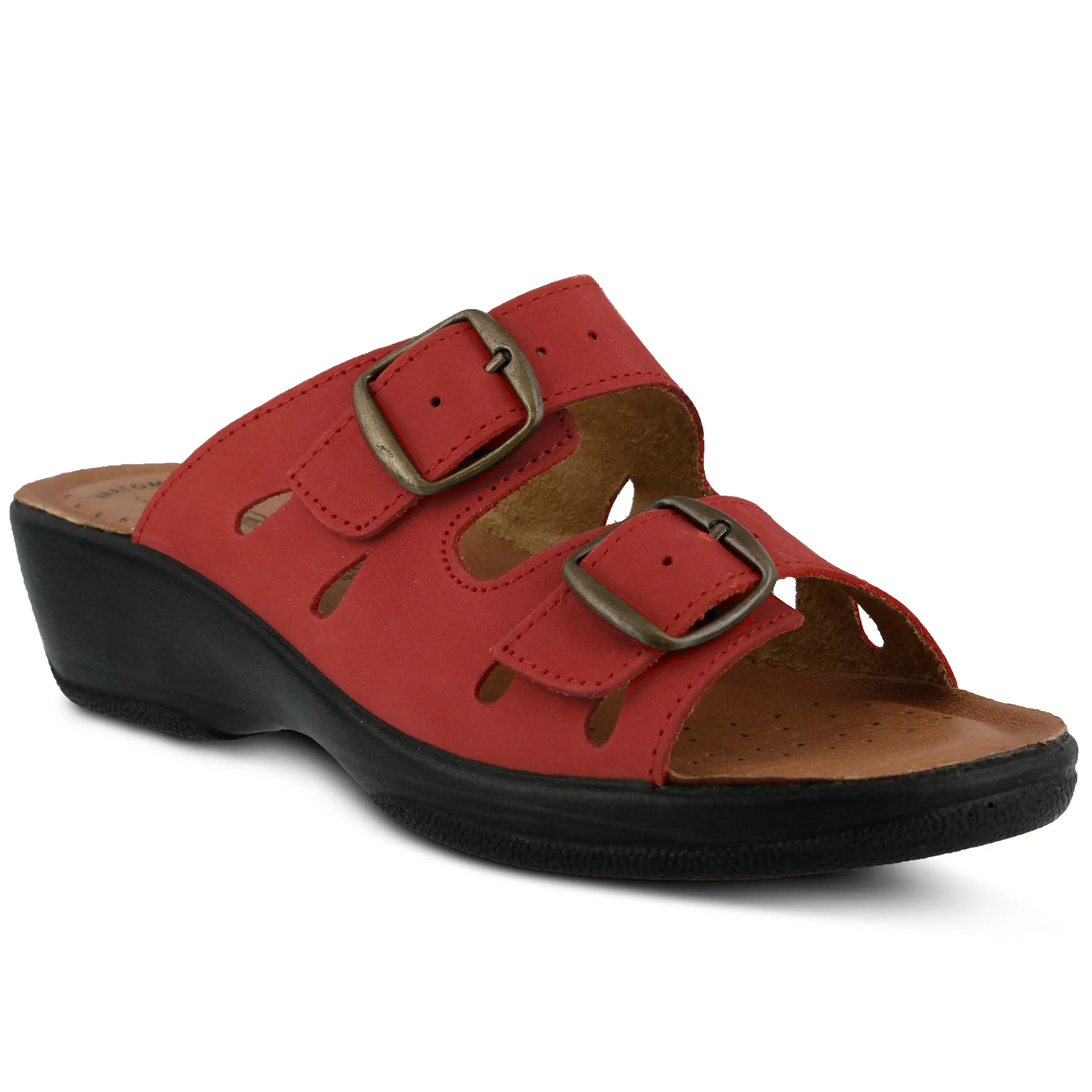Spring Step Shoes  Flexus Decca Slide Sandal Women's Leather Adjustable
