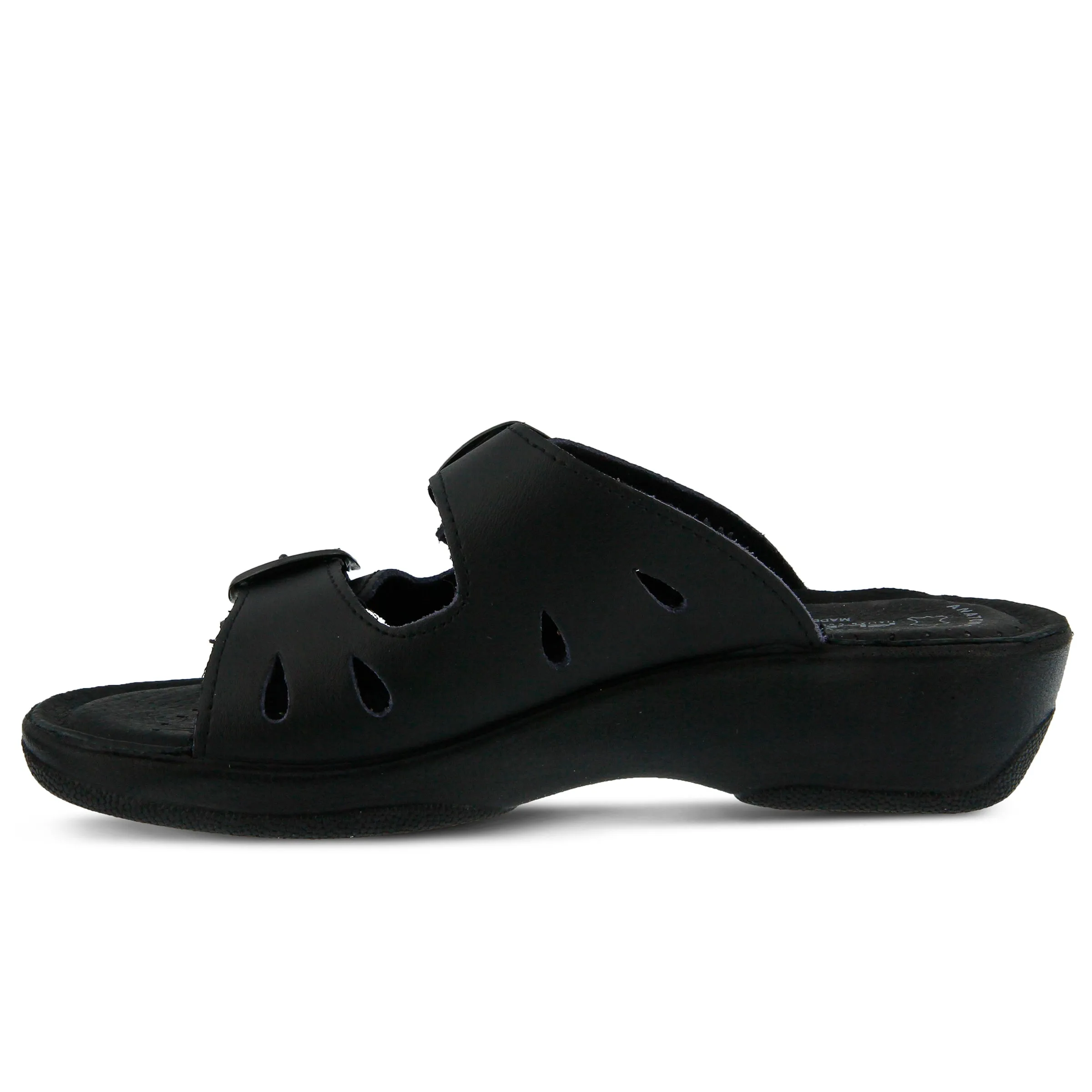 Spring Step Shoes  Flexus Decca Slide Sandal Women's Leather Adjustable