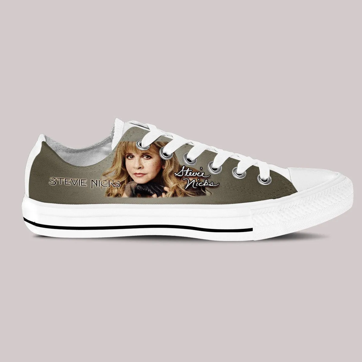 stevie nicks ladies low cut sneakers