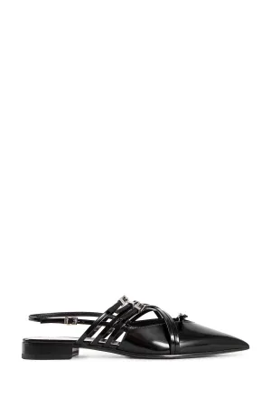 Strappy Ballet Flat Mules
