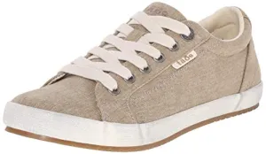 Taos Star Women's Sneaker - Iconic Style with Canvas Design for Everyday Adventures - Custom Fit Lacing and Premium Removable Footbed with Arch Support for All Day Comfort Khaki Wash 5.5 M US