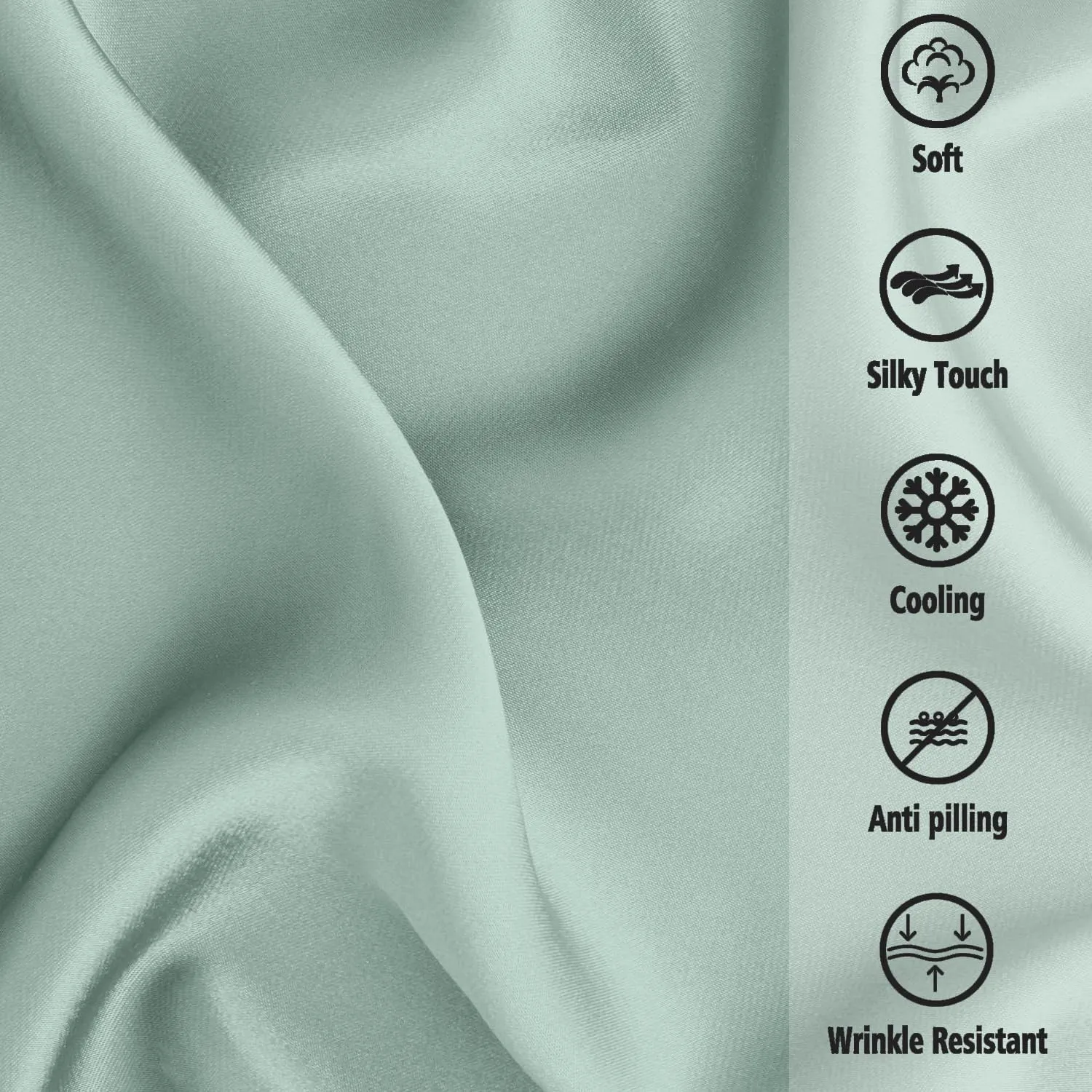 Tencel 1 Flat Sheet Only, Tencel Lyocell Silk Sheets, Premium Hotel Quality Bed Sheet for King Size Bed, King Size Sheets, Cooling Sheets for Hot Sleepers, Bed Sheets: Aqua
