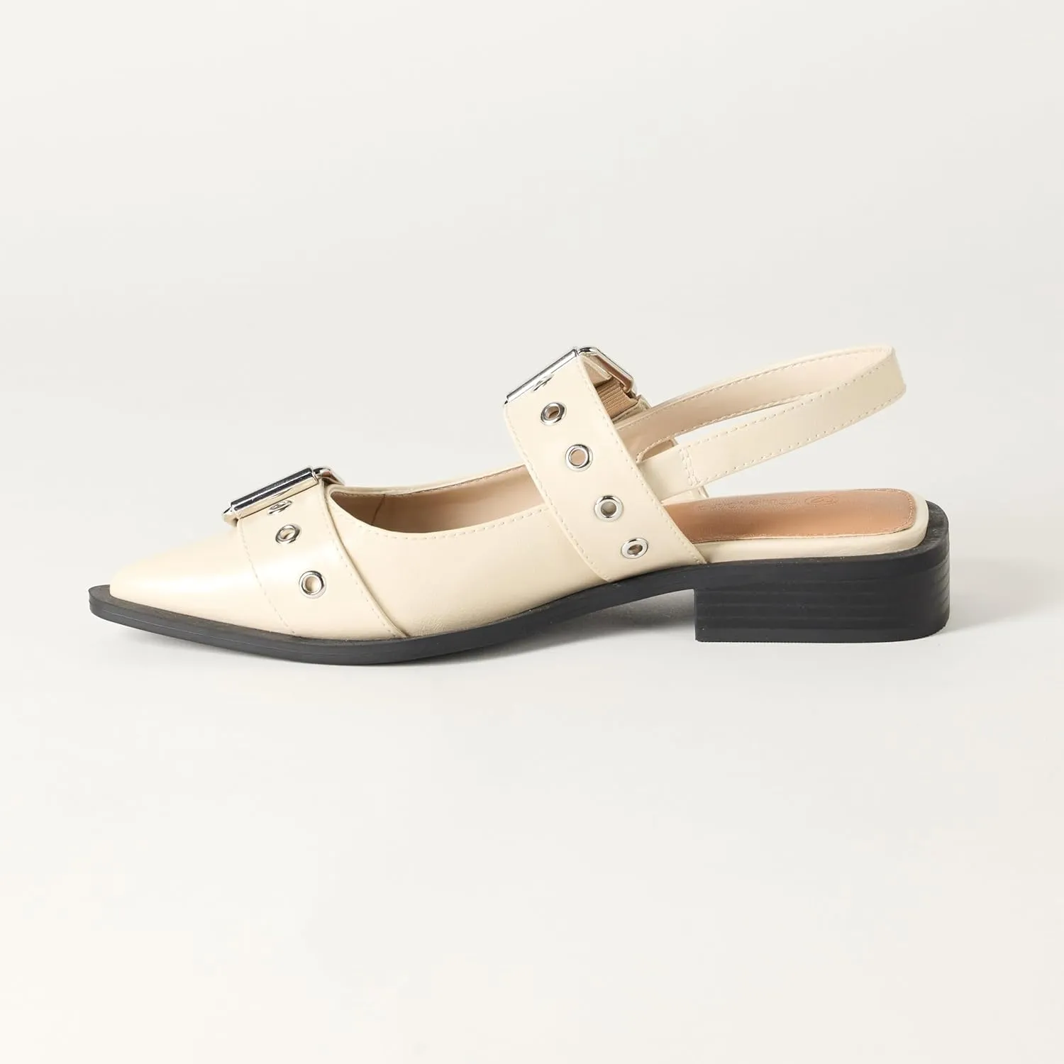 The Drop Women's Evie Moto Pointed Toe Flat