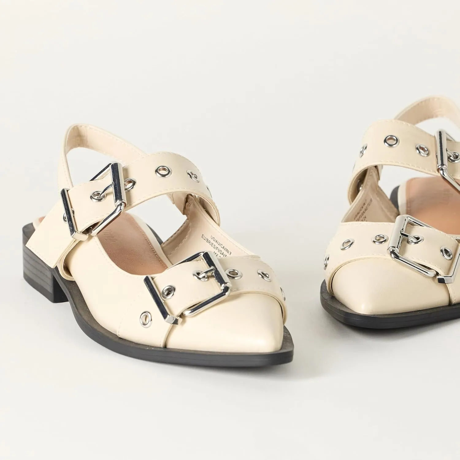 The Drop Women's Evie Moto Pointed Toe Flat