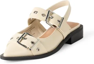 The Drop Women's Evie Moto Pointed Toe Flat