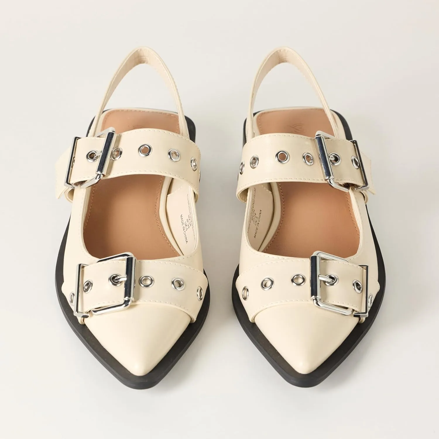 The Drop Women's Evie Moto Pointed Toe Flat