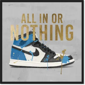 The Oliver Gal Artist Co. Fashion and Glam Wall Art Framed Canvas Prints 'All in Sneaker' Shoes