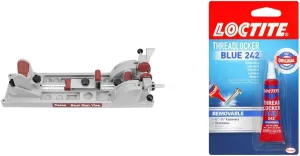 Tipton Best Gun Vise with Secure Adjustable Cradle, Storage Compartments for Cleaning, Gunsmithing and Firearm Maintenance & Loctite Threadlocker Blue 242 Nut/Bolt Locker