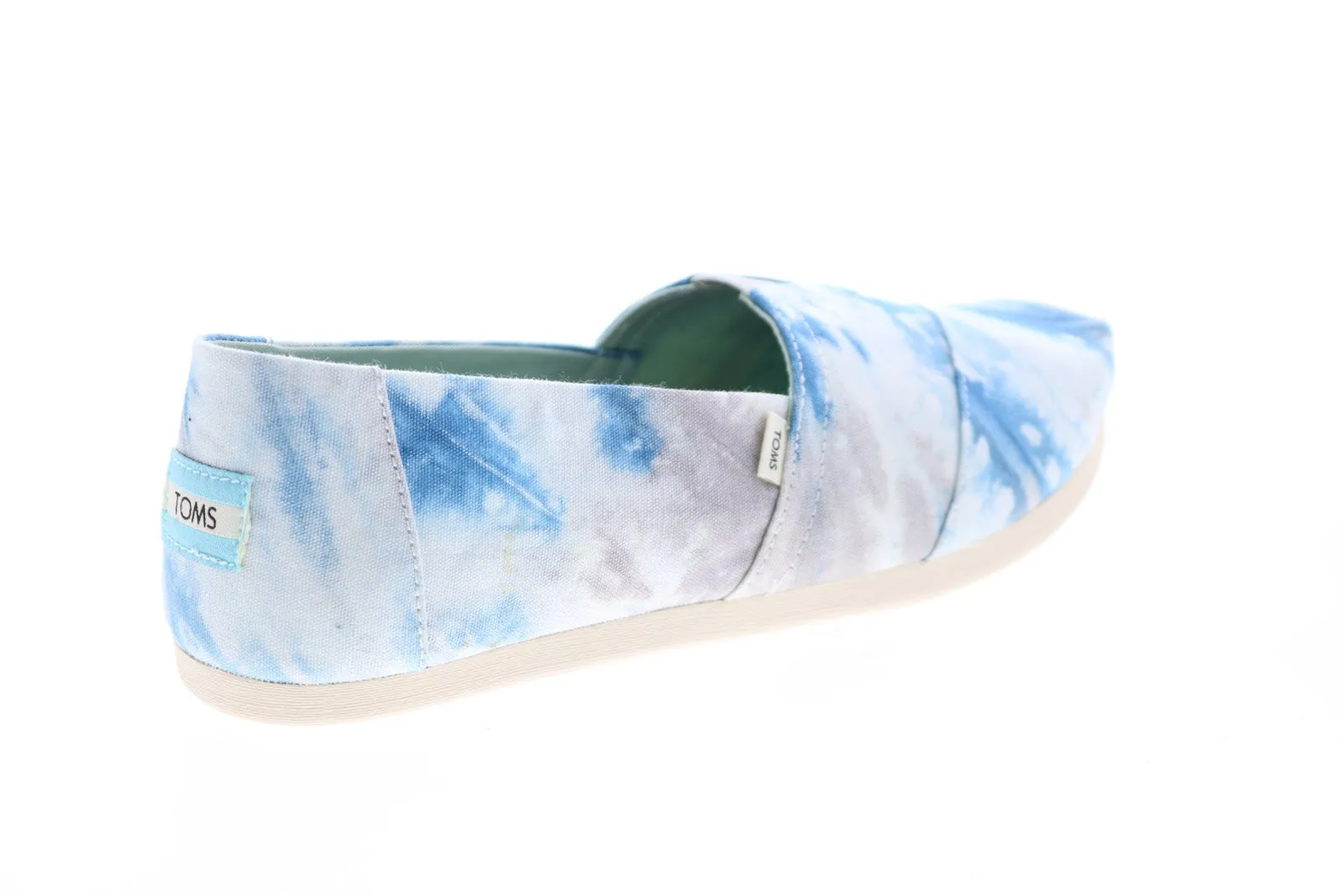 Toms Alpargata 10015752 Womens Blue Canvas Slip On Loafer Flats Shoes