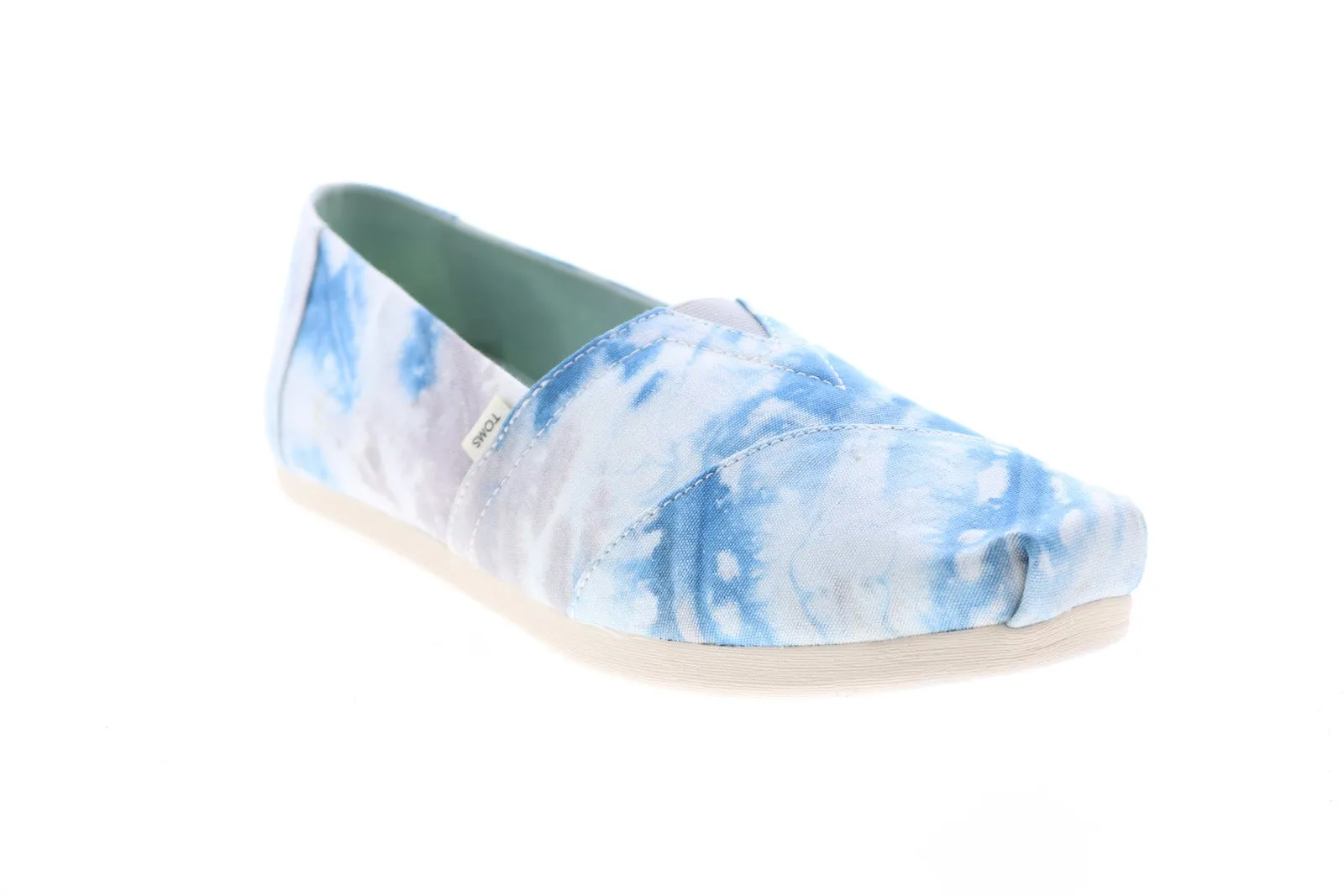 Toms Alpargata 10015752 Womens Blue Canvas Slip On Loafer Flats Shoes