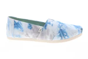 Toms Alpargata 10015752 Womens Blue Canvas Slip On Loafer Flats Shoes
