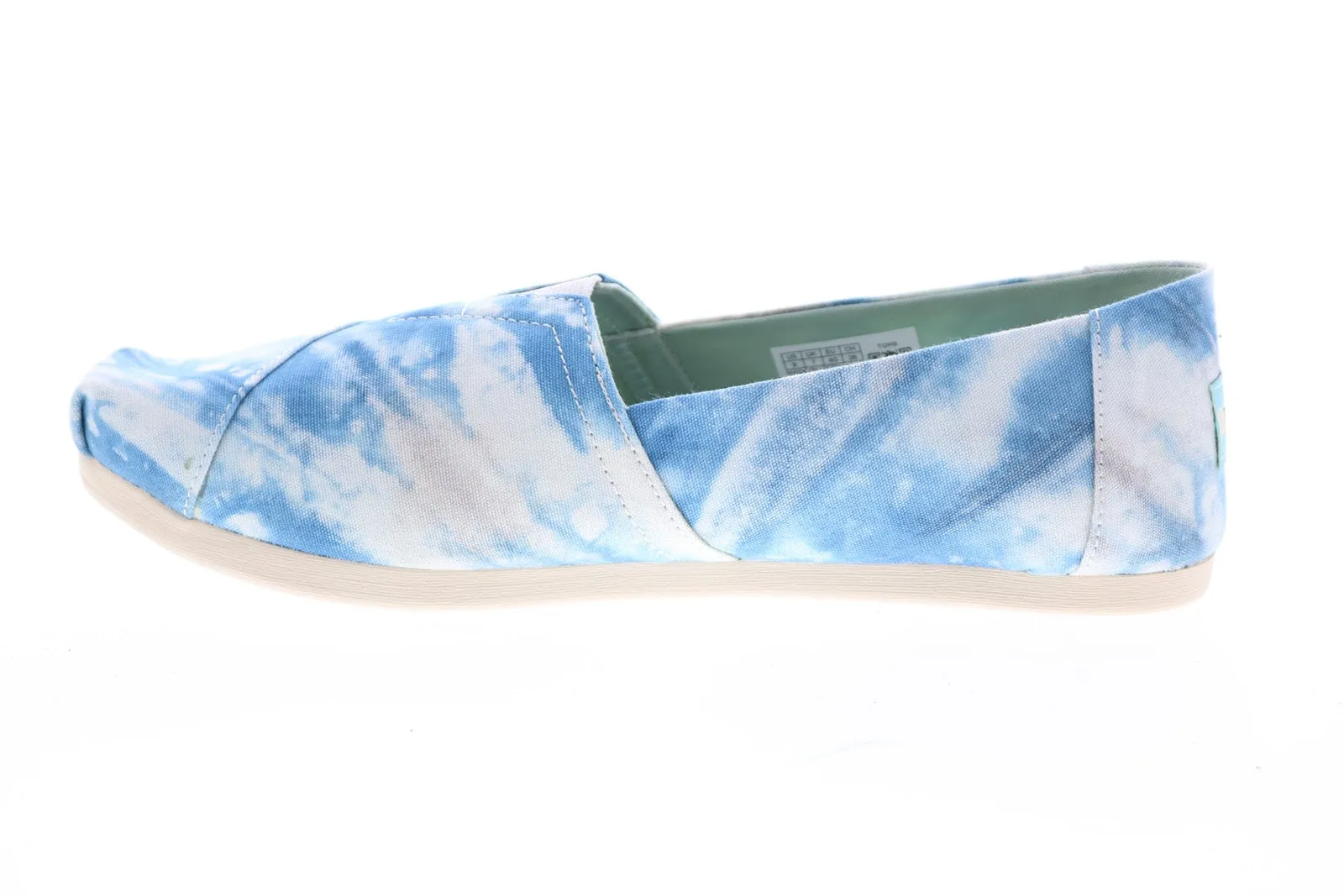 Toms Alpargata 10015752 Womens Blue Canvas Slip On Loafer Flats Shoes