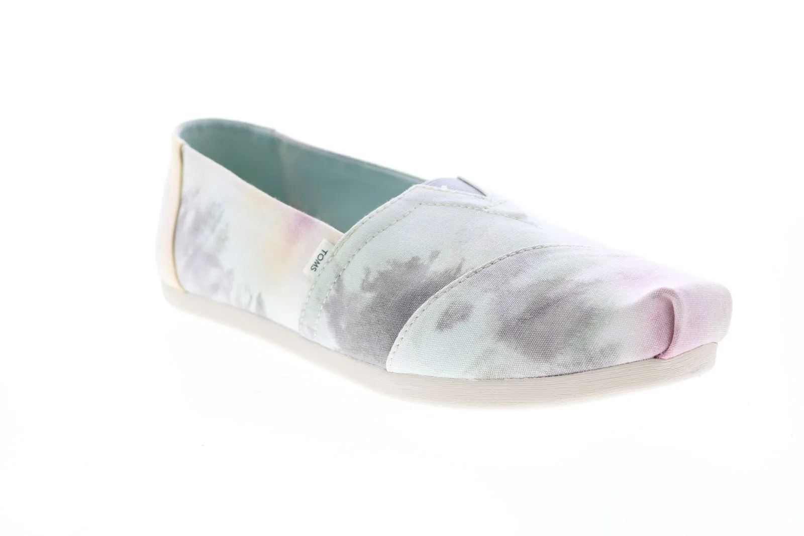 Toms Alpargata 10015767 Womens Gray Canvas Slip On Loafer Flats Shoes