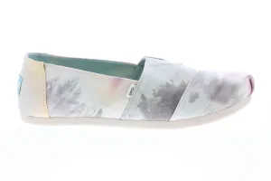Toms Alpargata 10015767 Womens Gray Canvas Slip On Loafer Flats Shoes