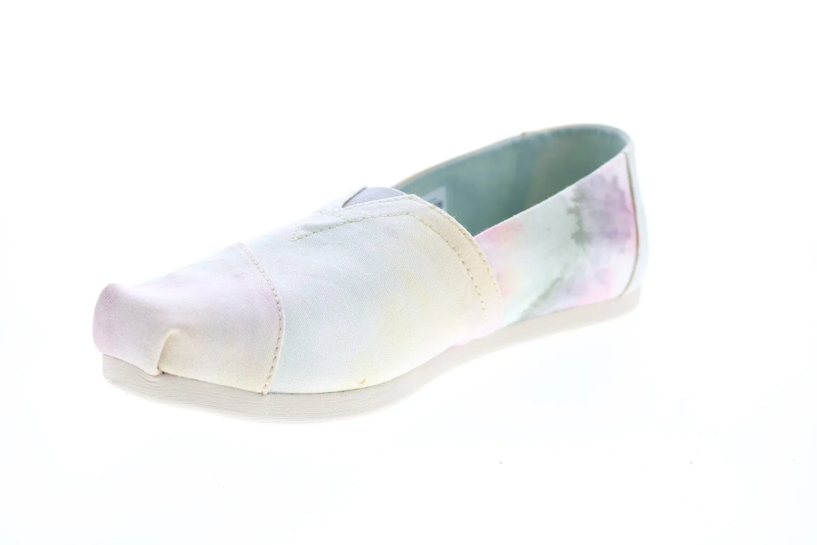 Toms Alpargata 10015767 Womens Gray Canvas Slip On Loafer Flats Shoes