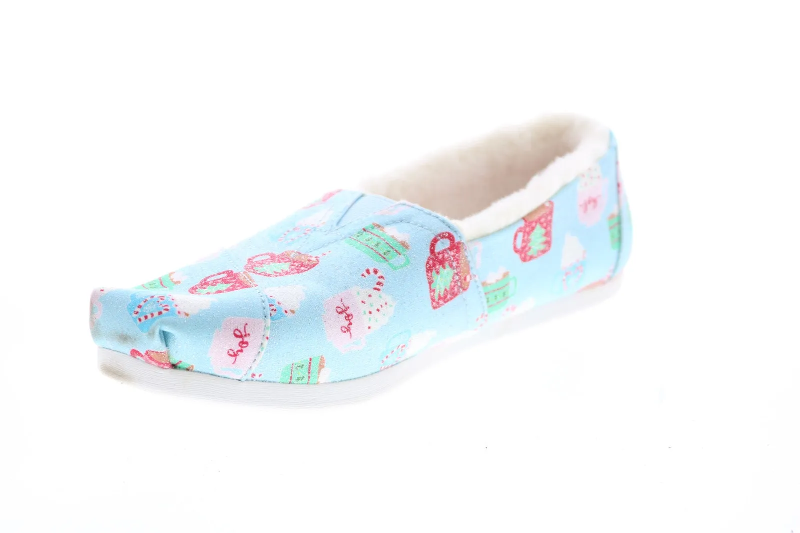 Toms Alpargata 10016072 Womens Blue Canvas Slip On Loafer Flats Shoes