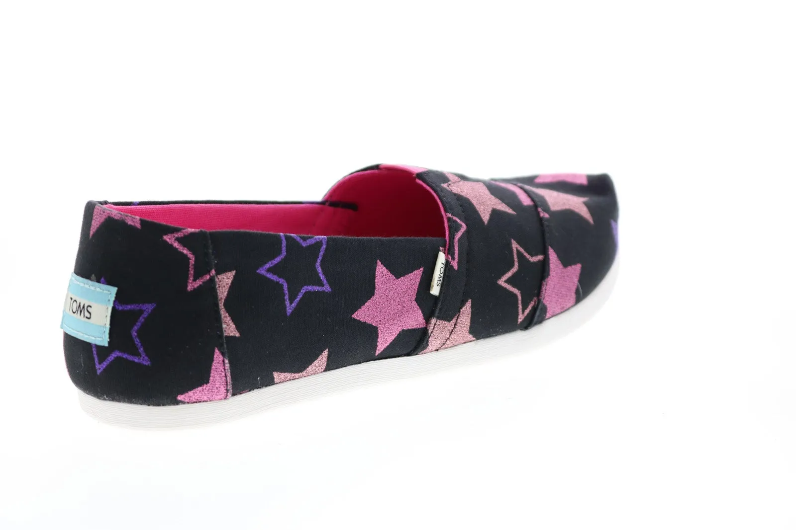 Toms Alpargata 10016075 Womens Black Canvas Slip On Loafer Flats Shoes
